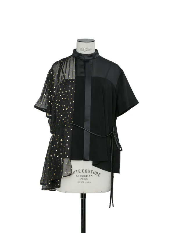 Wool Suiting x Polka Dot Blouse made by Sacai