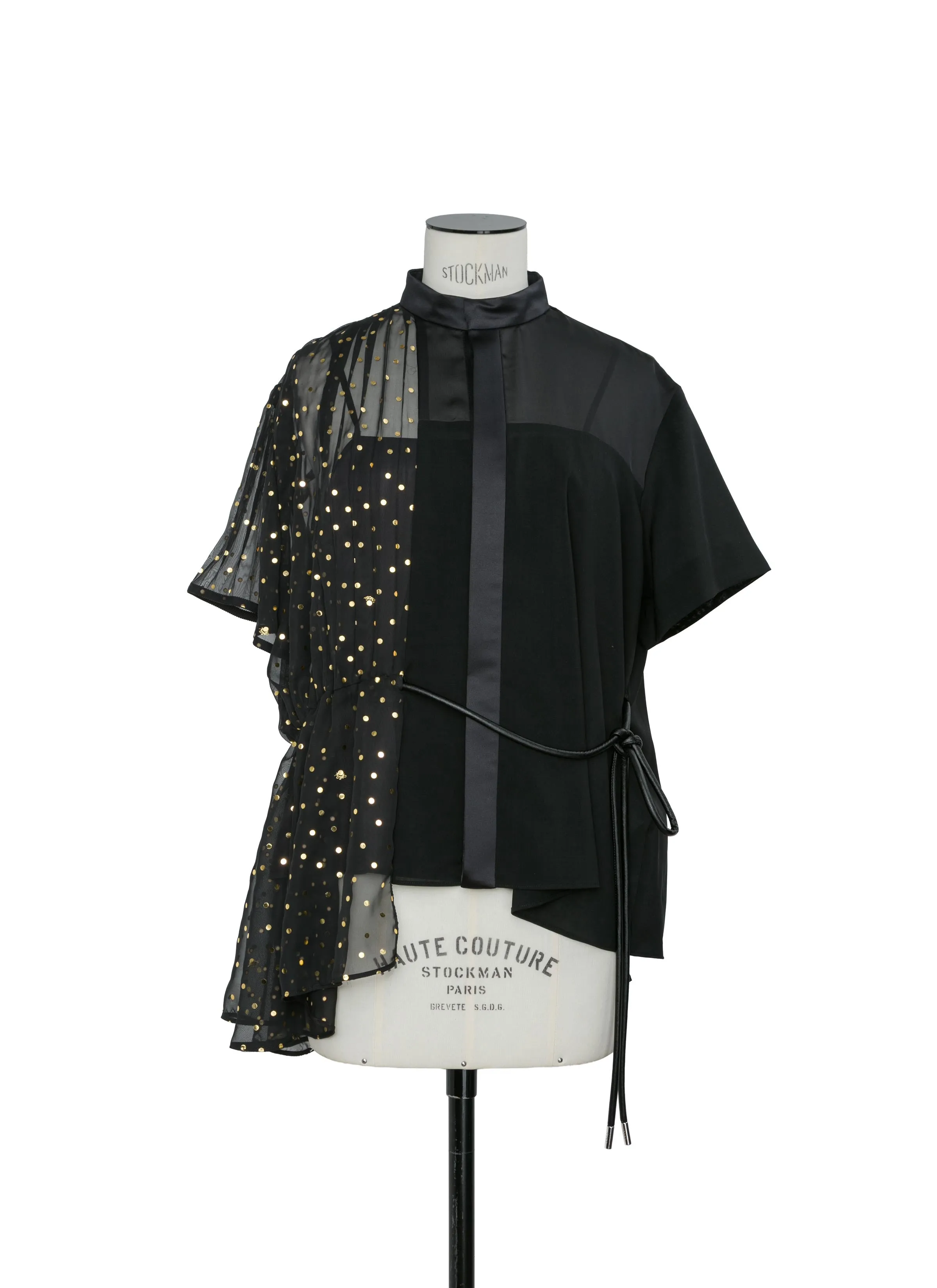 Wool Suiting x Polka Dot Blouse sold by Sacai