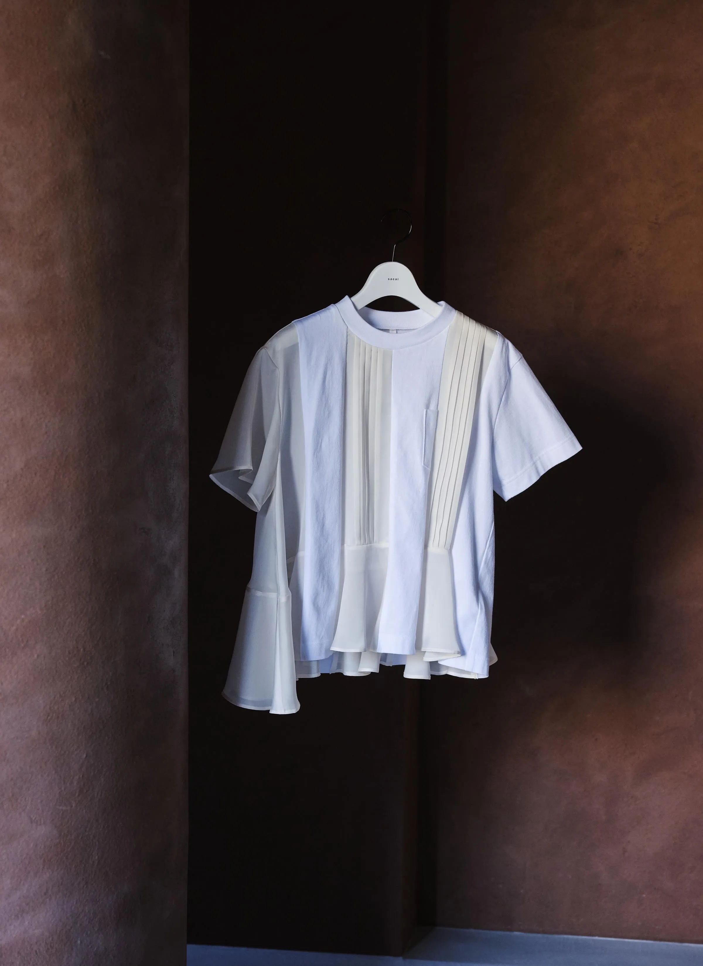 Satin x Cotton Jersey T-Shirt sold by Sacai