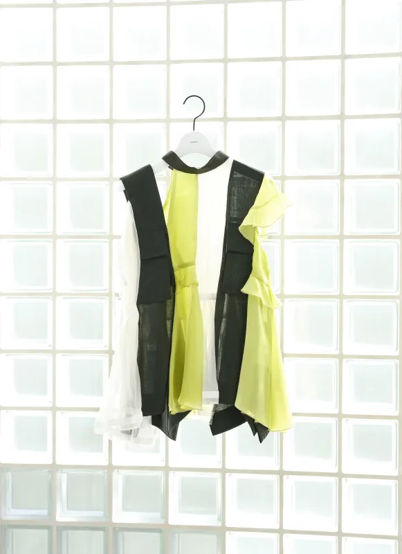 Fabric Mix Pullover made by Sacai