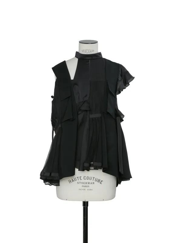 Fabric Mix Pullover made by Sacai