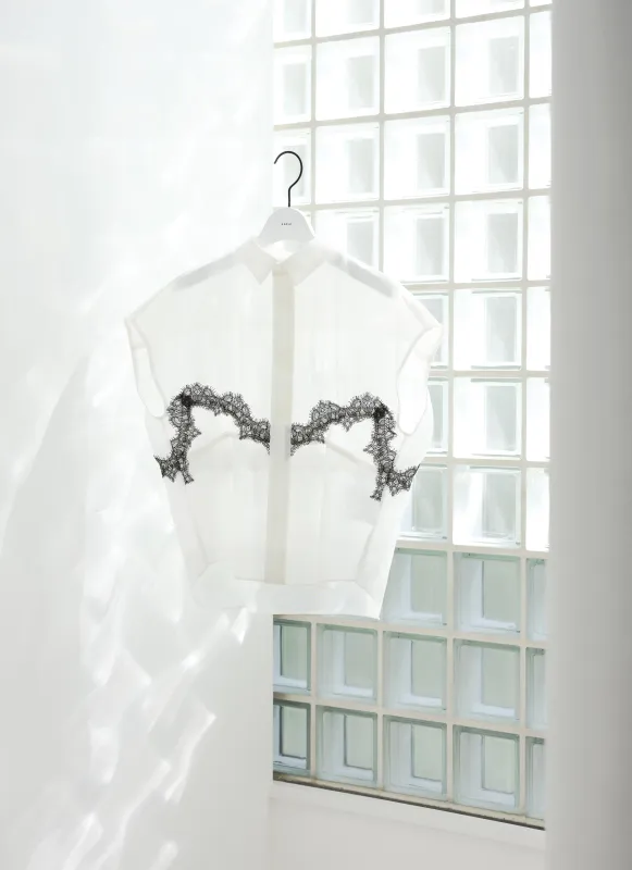 Wool Organza Shirt made by Sacai