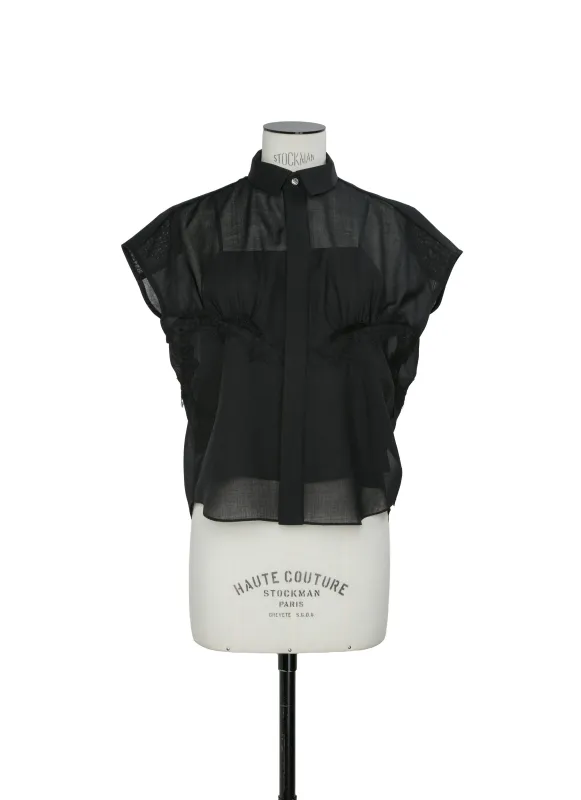 Wool Organza Shirt made by Sacai