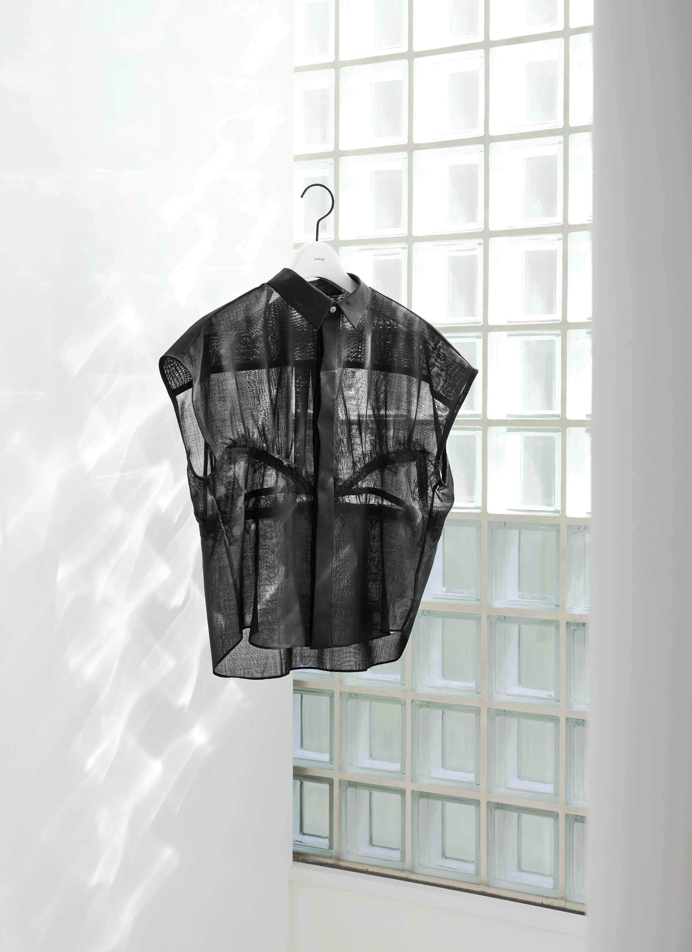 Wool Organza Shirt sold by Sacai product image thumbnail 4