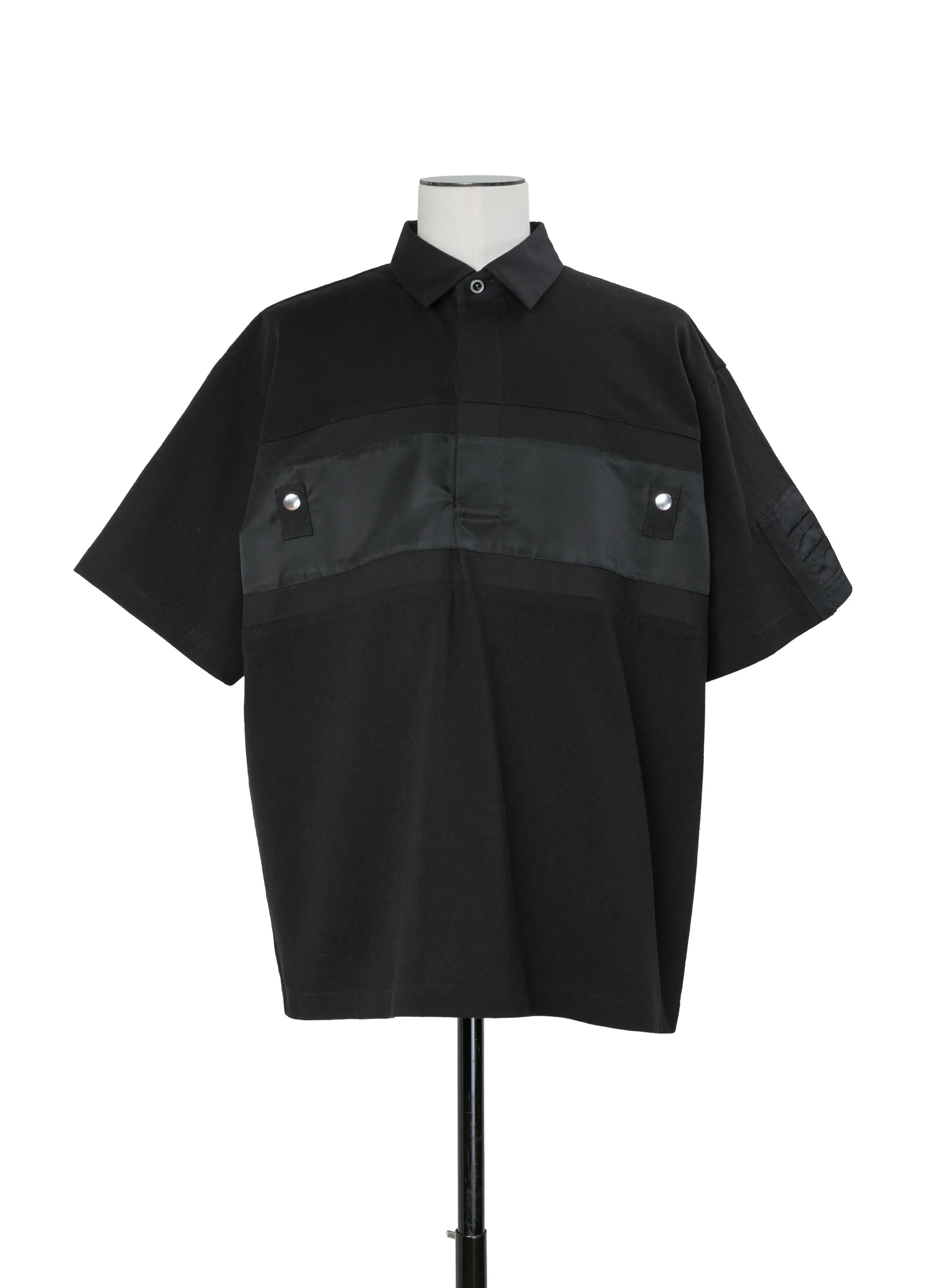 Cotton Jersey x Nylon Twill Polo Shirt sold by Sacai