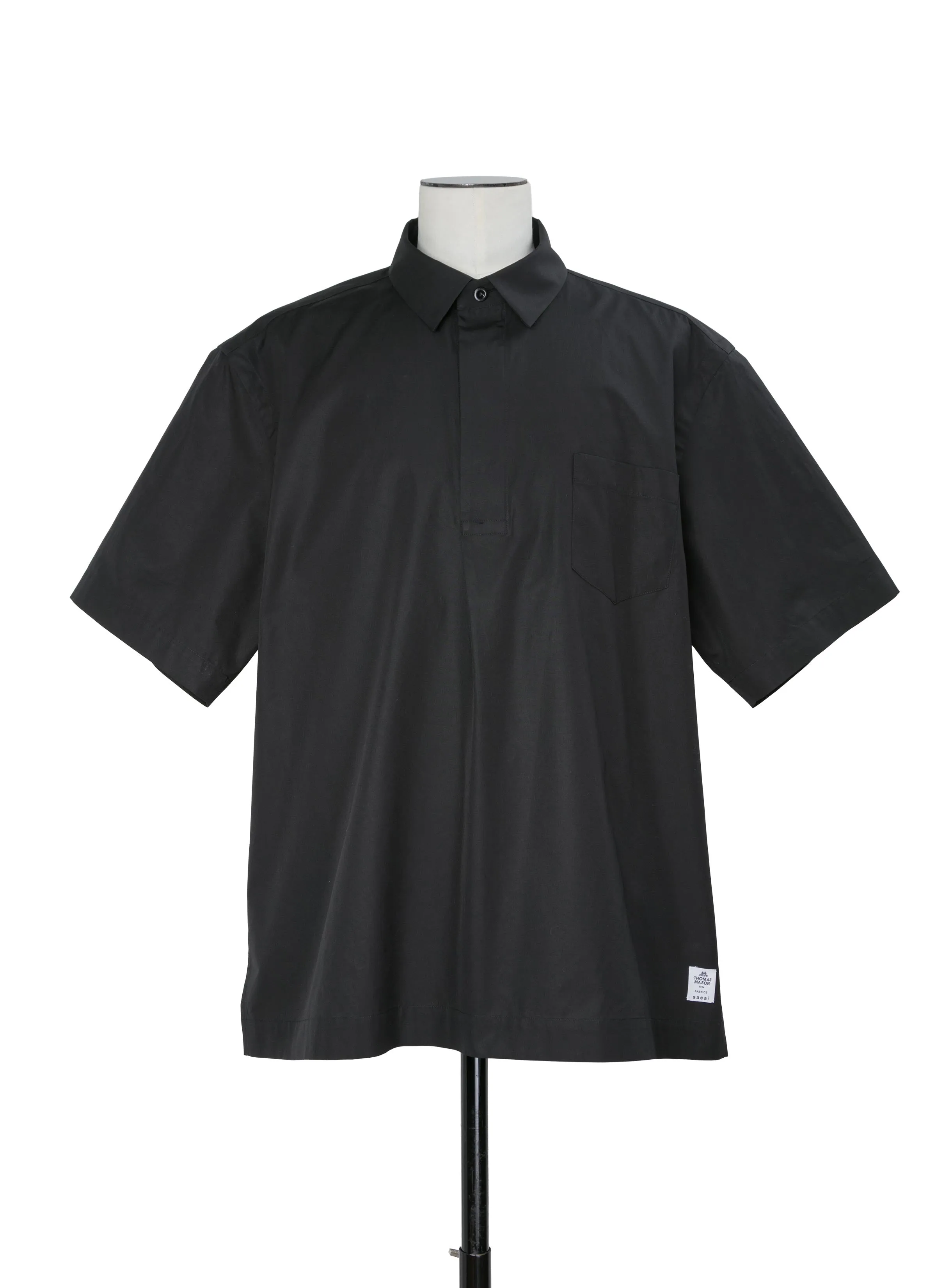 Thomas Mason / Cotton Poplin Polo Shirt sold by Sacai