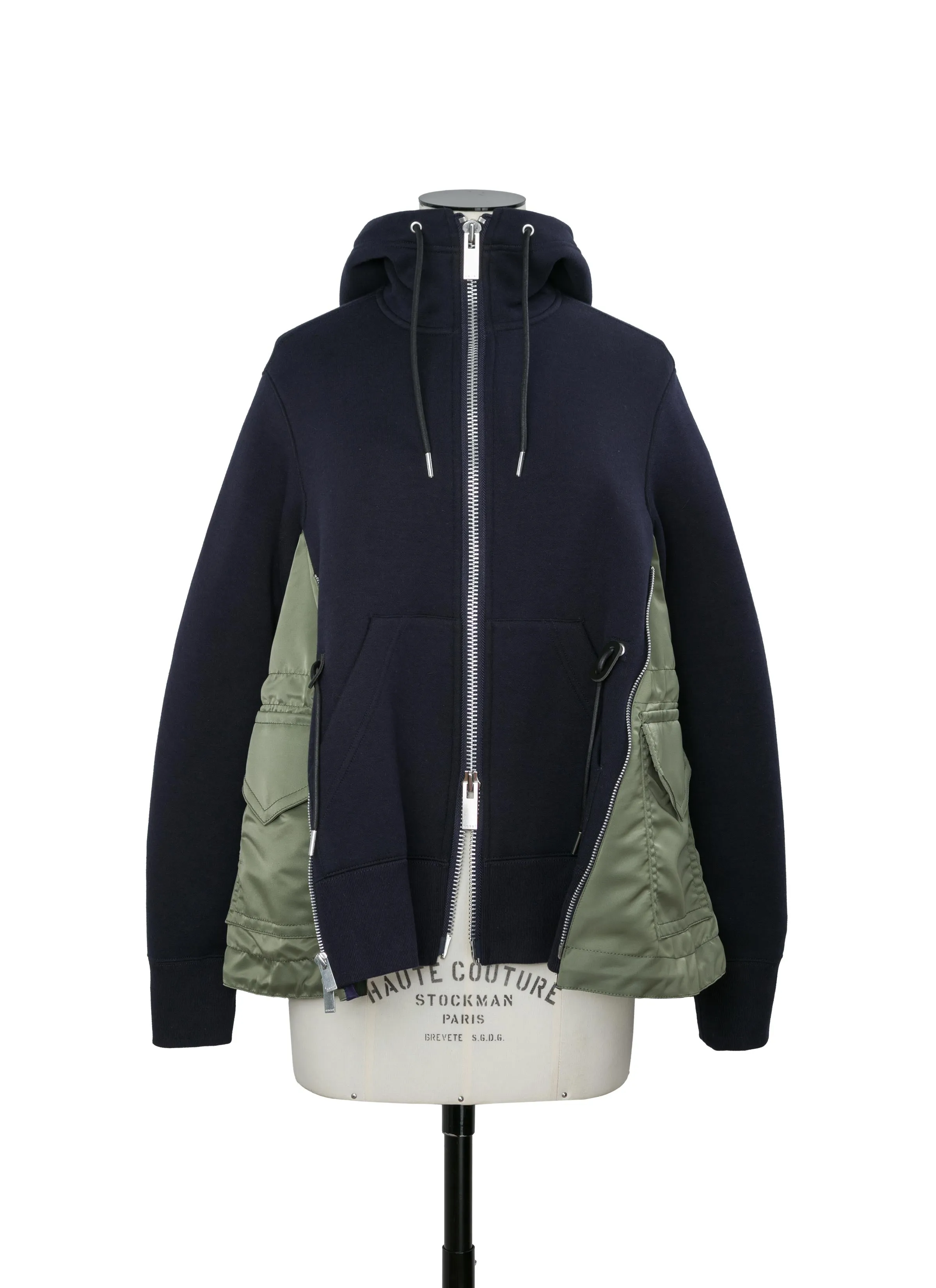 Sponge Sweat x Nylon Twill Hoodie sold by Sacai