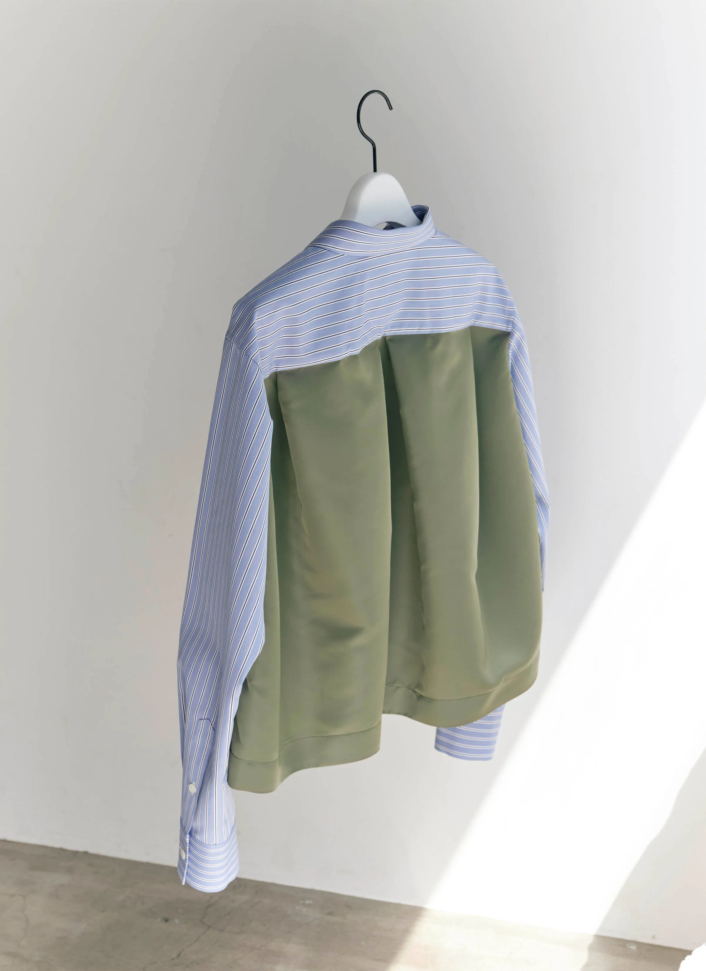 Cotton Poplin x Nylon Twill Shirt sold by Sacai