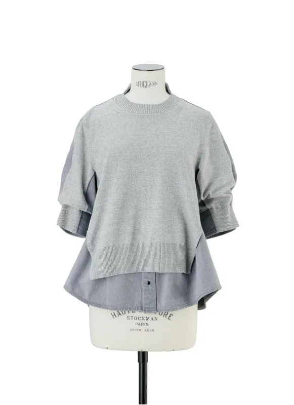 Denim x Knit Pullover made by Sacai
