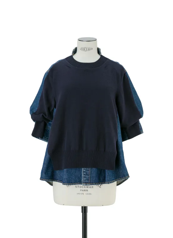 Denim x Knit Pullover made by Sacai