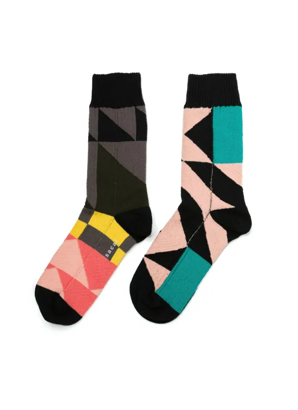 sacai x A.P.C. Quilts Socks made by Sacai