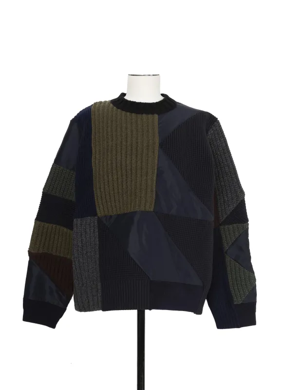 sacai x A.P.C. Quilts Knit Pullover made by Sacai