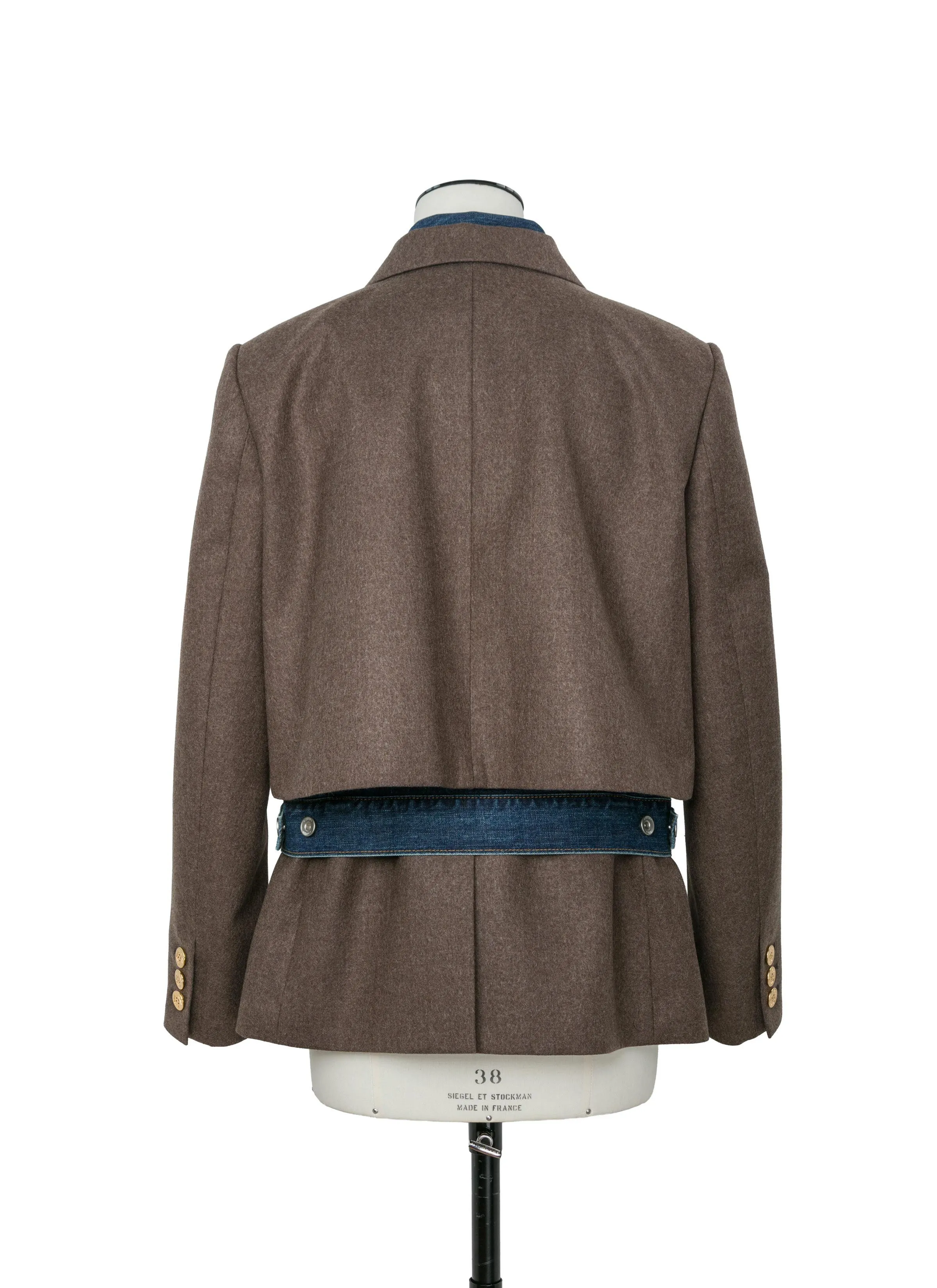 Wool Flannel x Denim Jacket sold by Sacai product image thumbnail 4