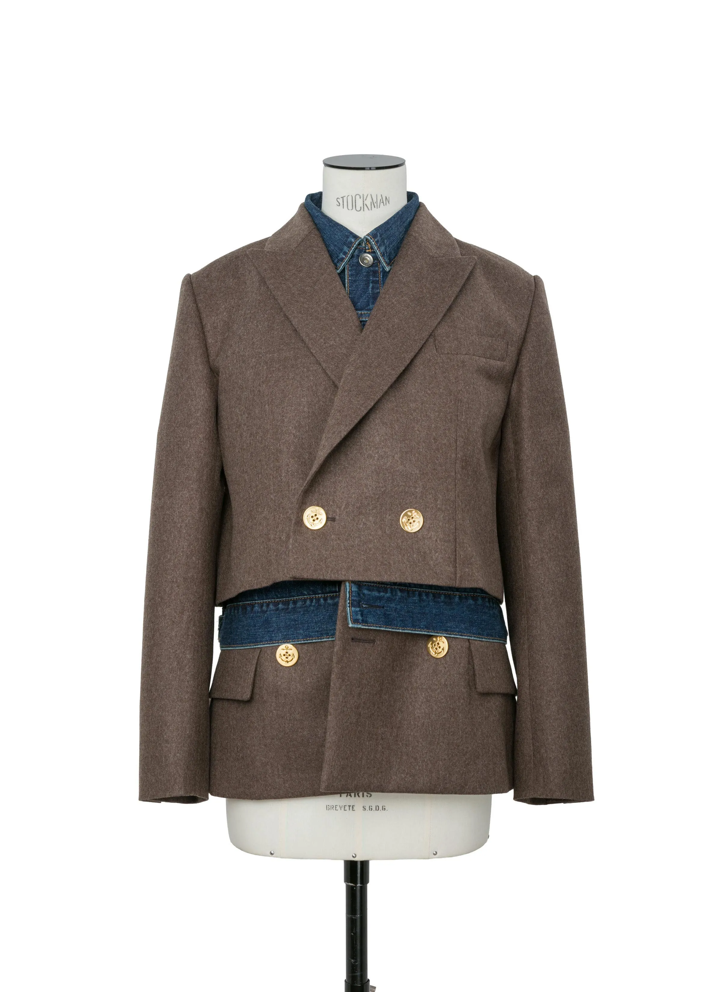 Wool Flannel x Denim Jacket sold by Sacai product image thumbnail 2