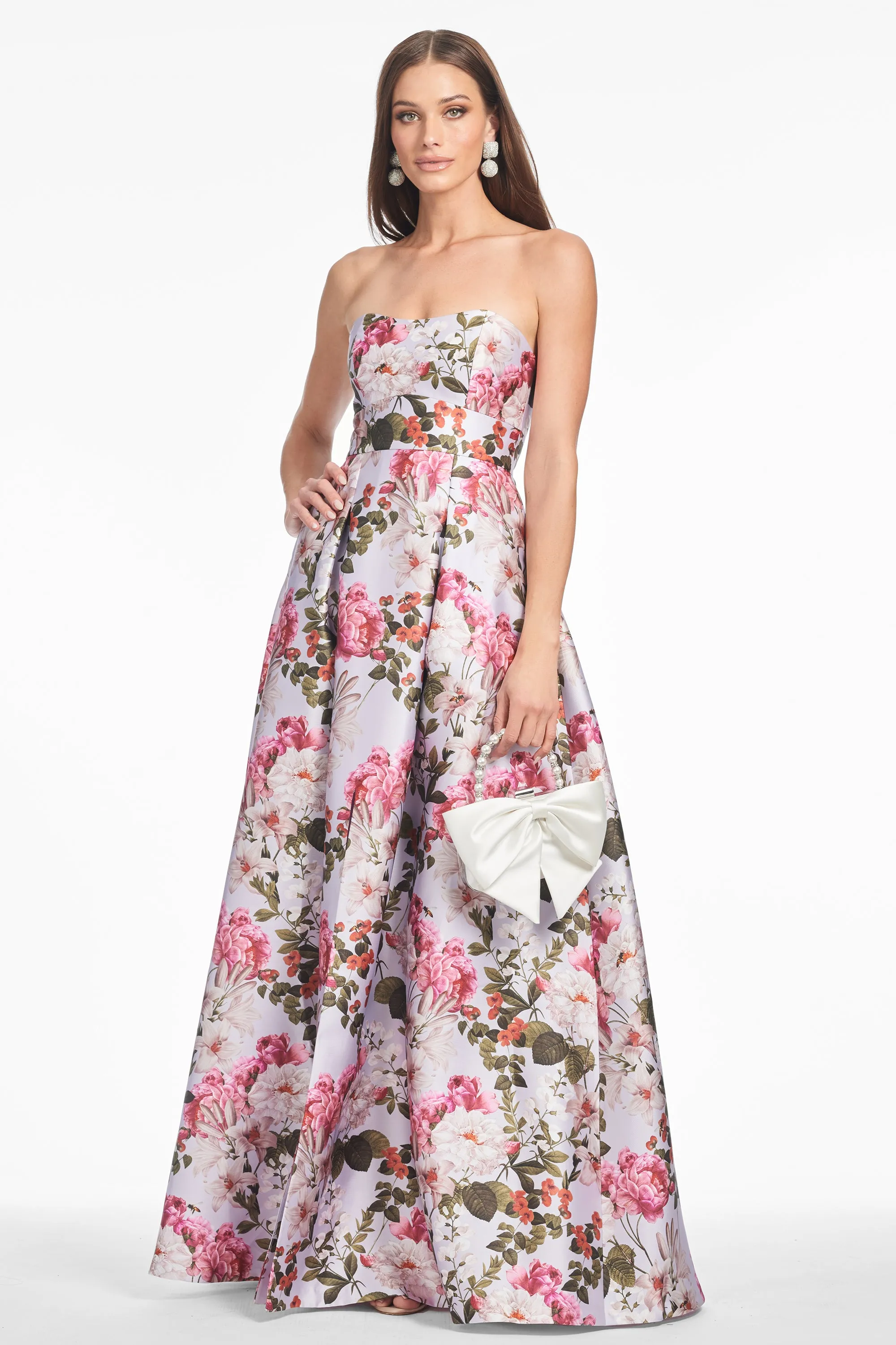 GIOVANNA GOWN - PERWINKLE AND PETALS - FINAL SALE sold by Sachin + Babi product image thumbnail 2