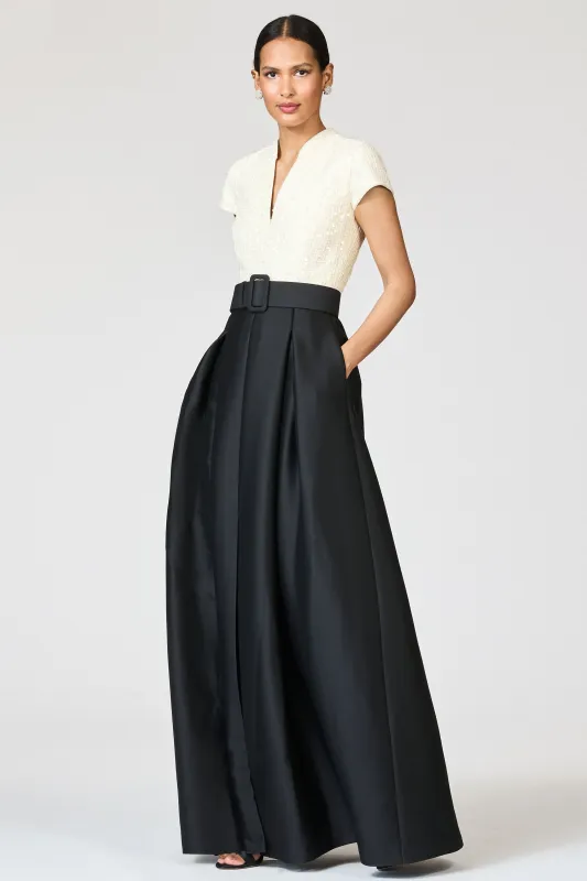 ARDEN GOWN - MOONLIGHT/BLACK sold by Sachin + Babi