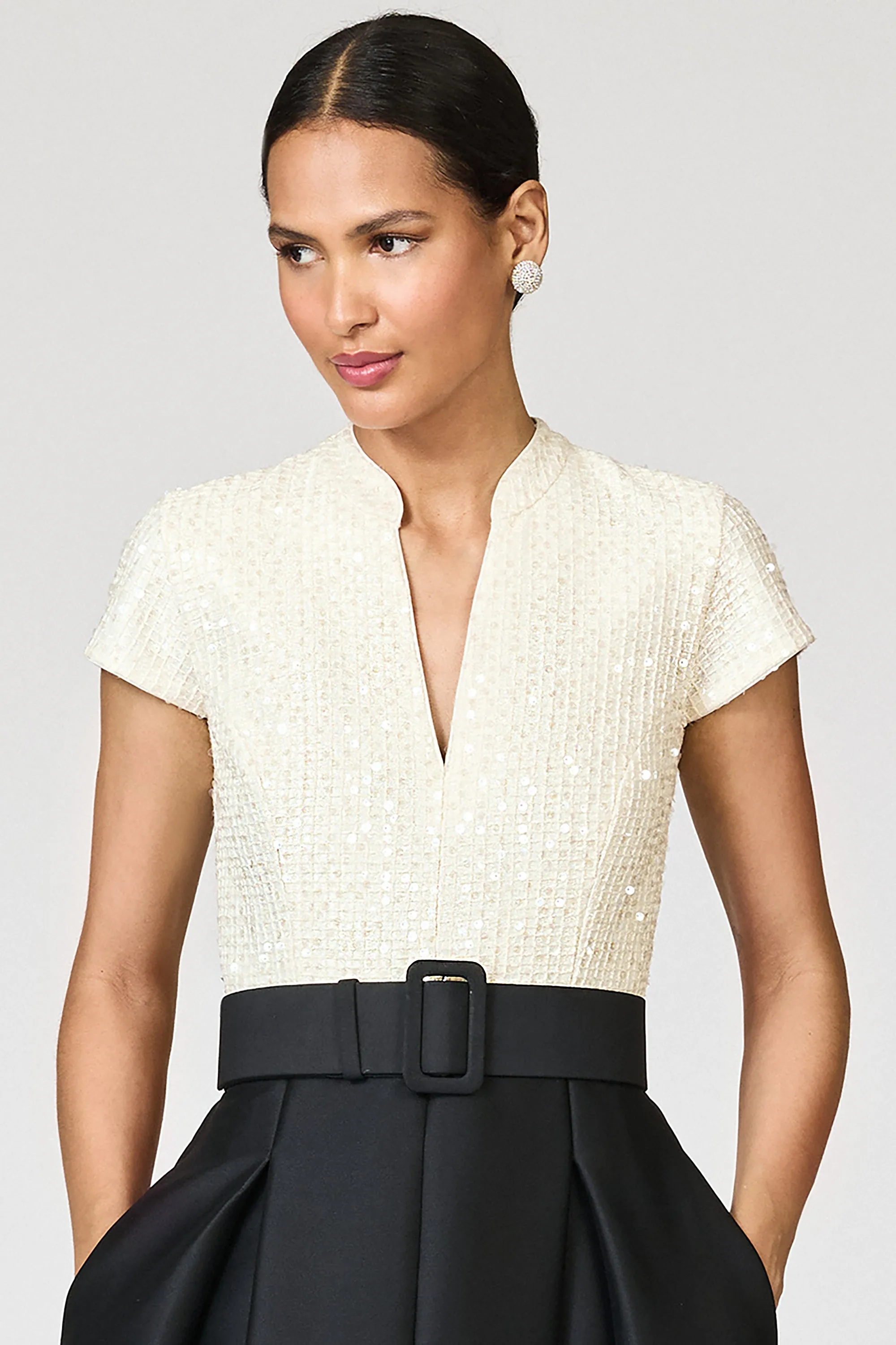 ARDEN GOWN - MOONLIGHT/BLACK sold by Sachin + Babi product image thumbnail 2