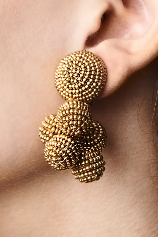MINI COCONUTS EARRINGS - GOLD sold by Sachin + Babi