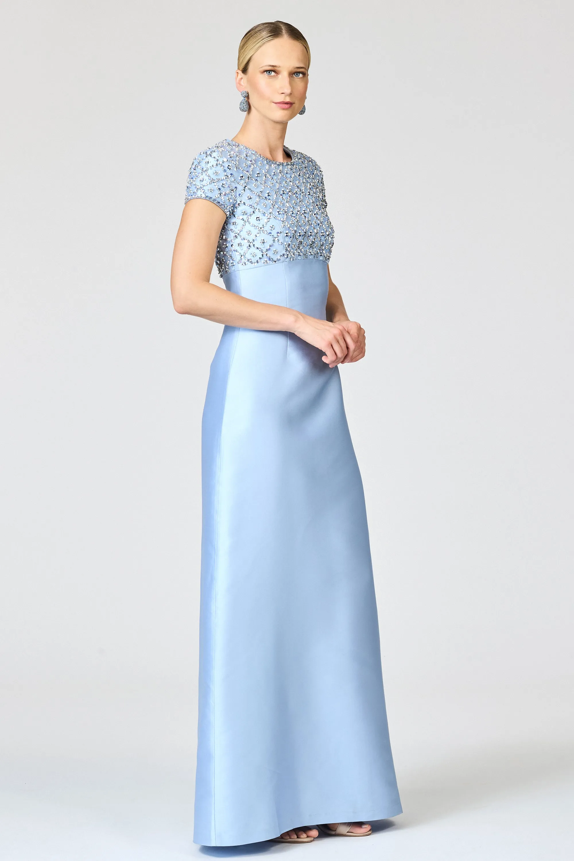 EMBELLISHED AMSTERDAM GOWN - GLACIAL BLUE sold by Sachin + Babi product image thumbnail 4