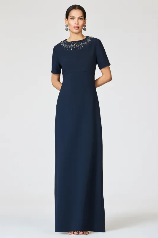 EMBELLISHED FRANCA GOWN - MIDNIGHT sold by Sachin + Babi