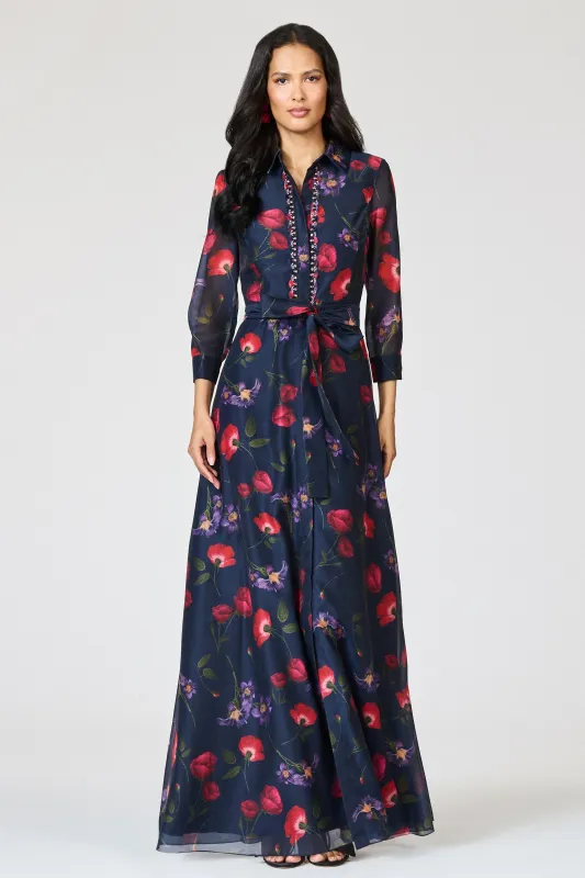 EMBELLISHED ADDISON GOWN - MIDNIGHT JARDIN sold by Sachin + Babi