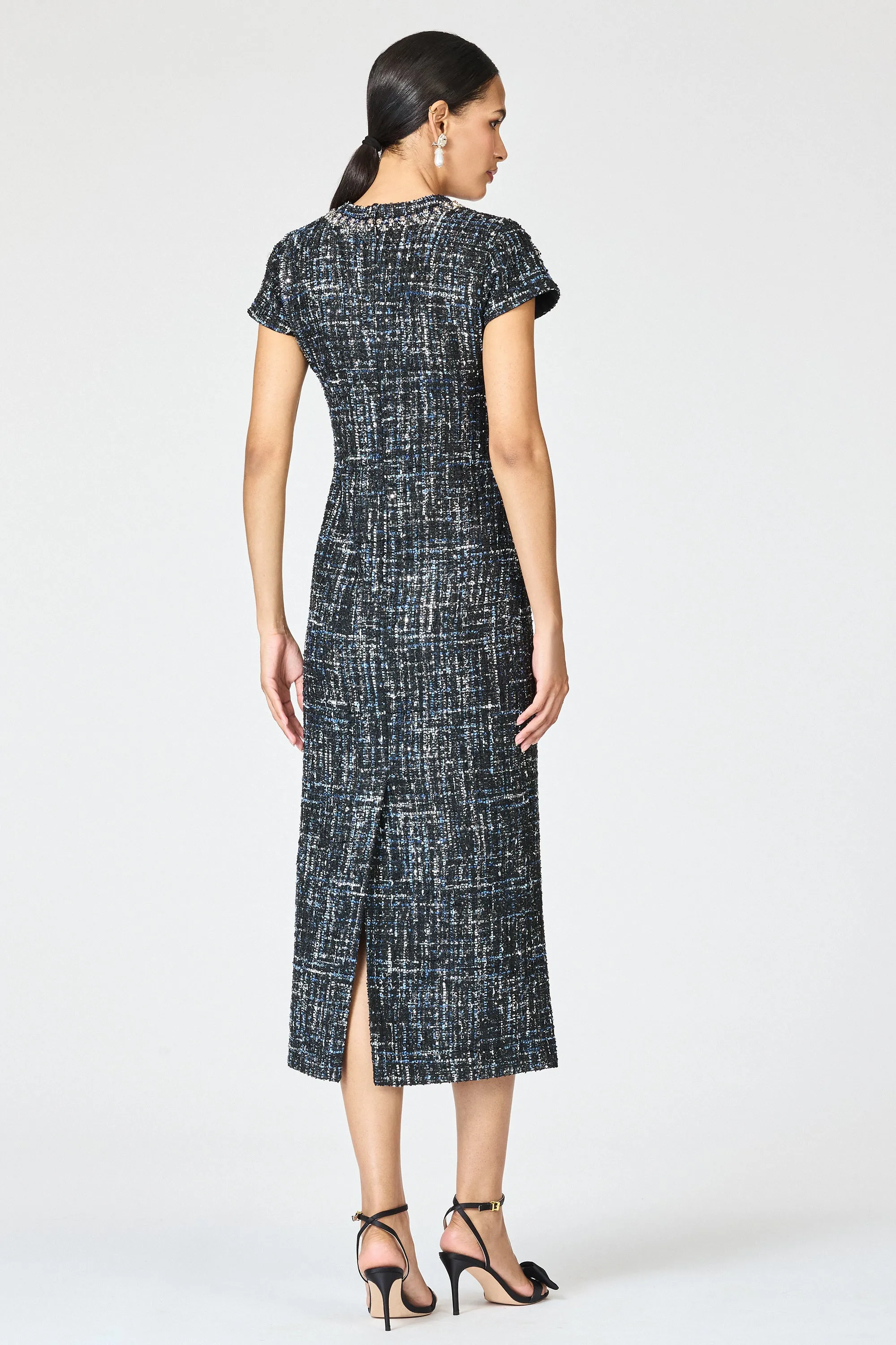 EMBELLISHED LIZ DRESS - OBSIDIAN FROST - FINAL SALE sold by Sachin + Babi product image thumbnail 5