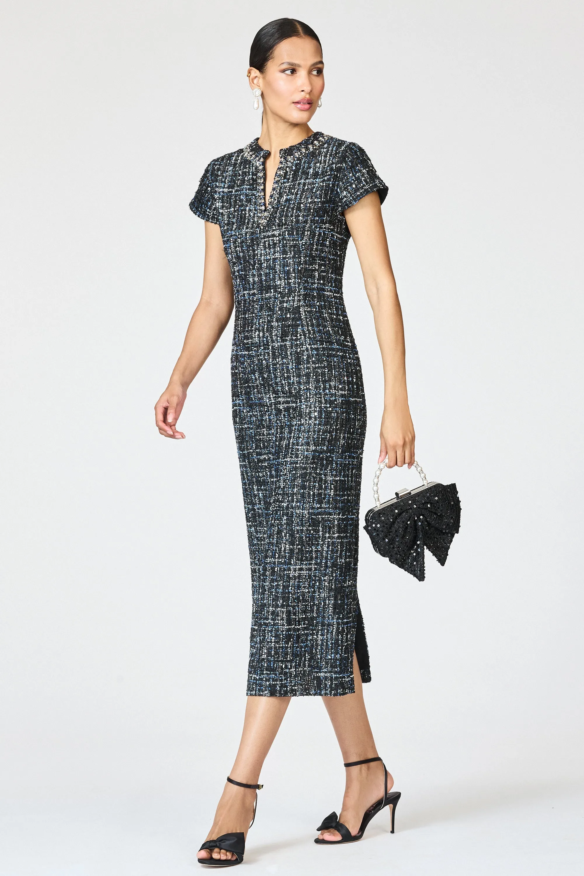 EMBELLISHED LIZ DRESS - OBSIDIAN FROST - FINAL SALE sold by Sachin + Babi product image thumbnail 2
