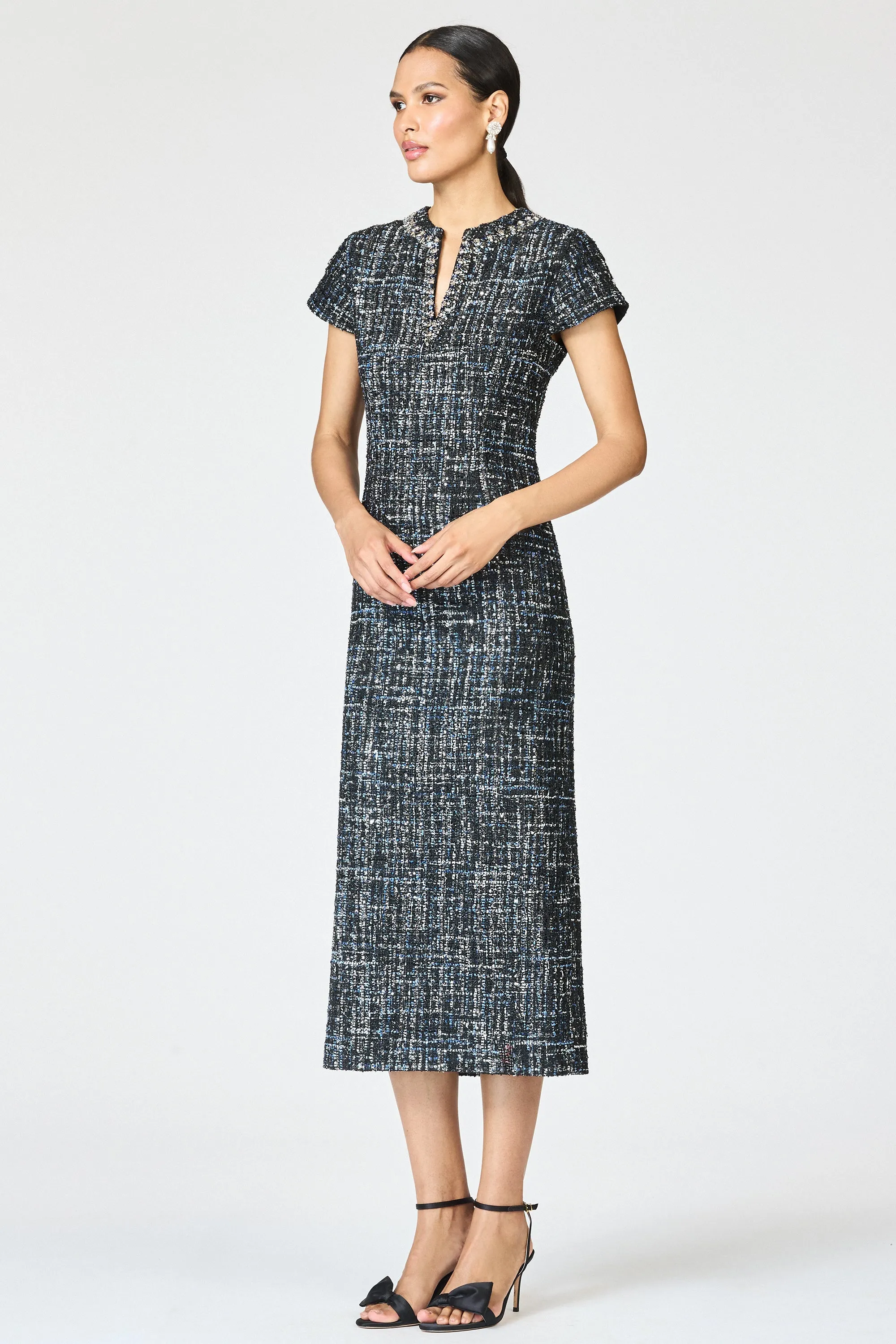 EMBELLISHED LIZ DRESS - OBSIDIAN FROST - FINAL SALE sold by Sachin + Babi product image thumbnail 4