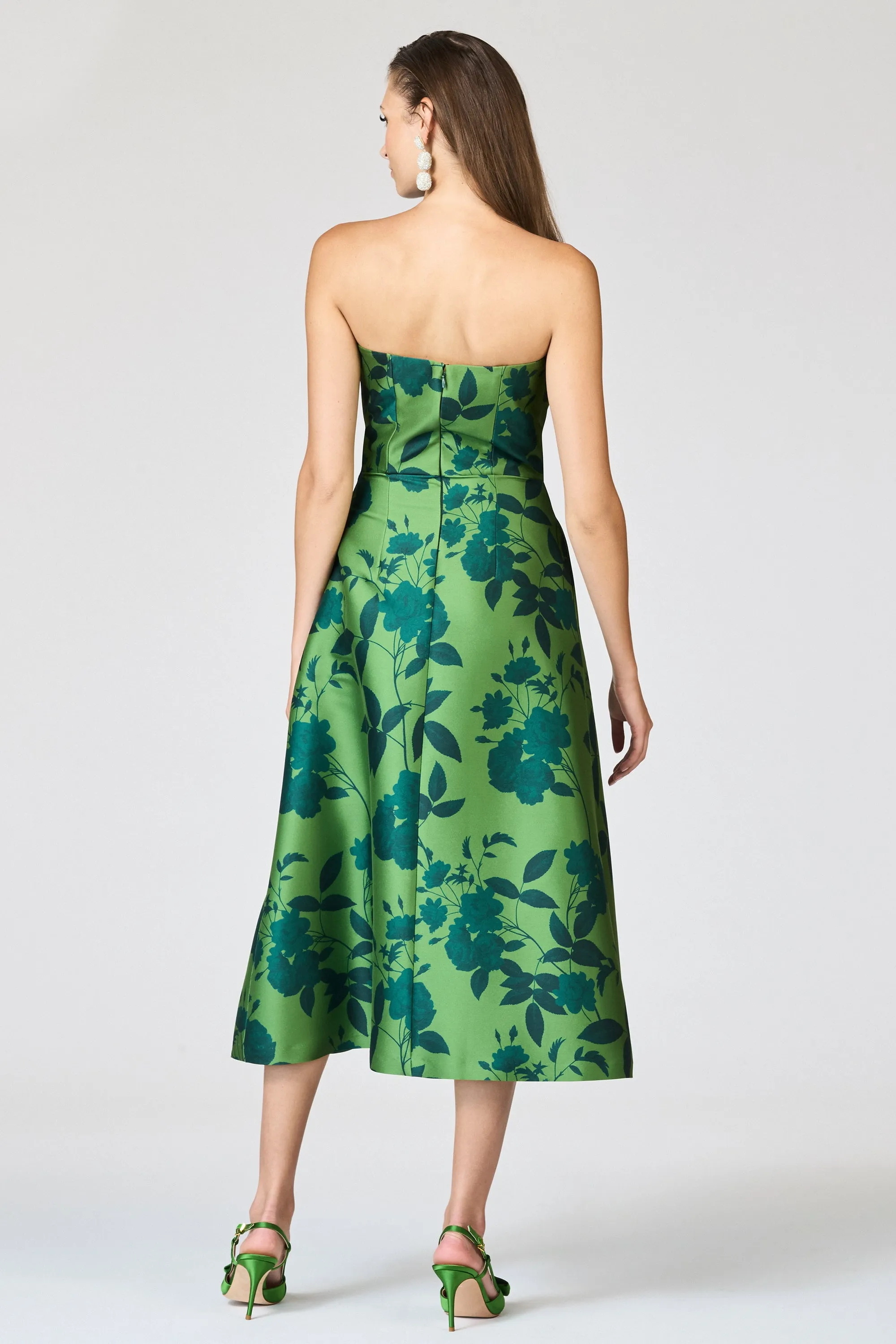 SHAY DRESS - EMPRESS GREEN ROSES sold by Sachin + Babi product image thumbnail 4