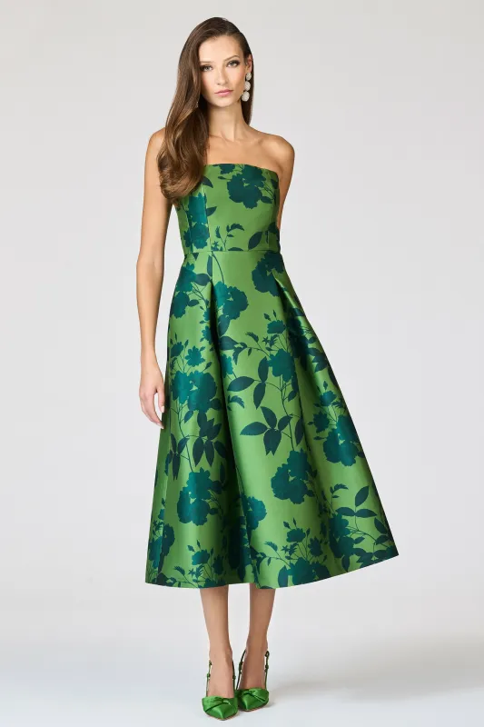 SHAY DRESS - EMPRESS GREEN ROSES sold by Sachin + Babi
