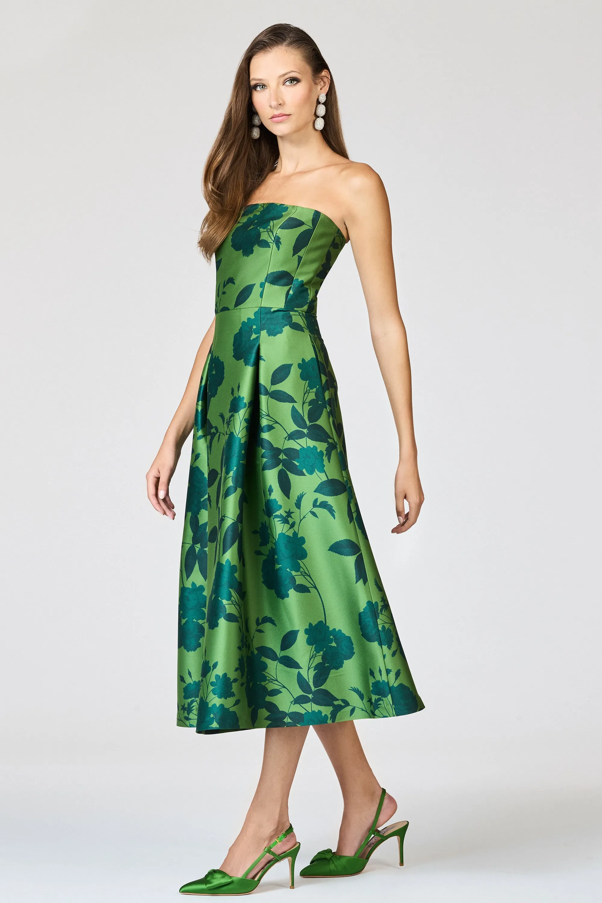 SHAY DRESS - EMPRESS GREEN ROSES sold by Sachin + Babi product image thumbnail 2