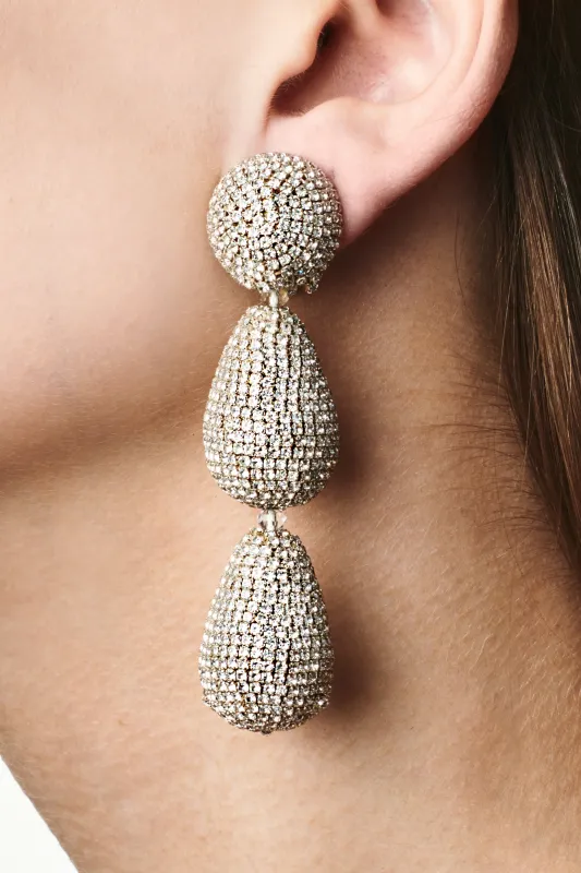 ARIELLE EARRINGS - CLEAR CRYSTALS made by Sachin + Babi