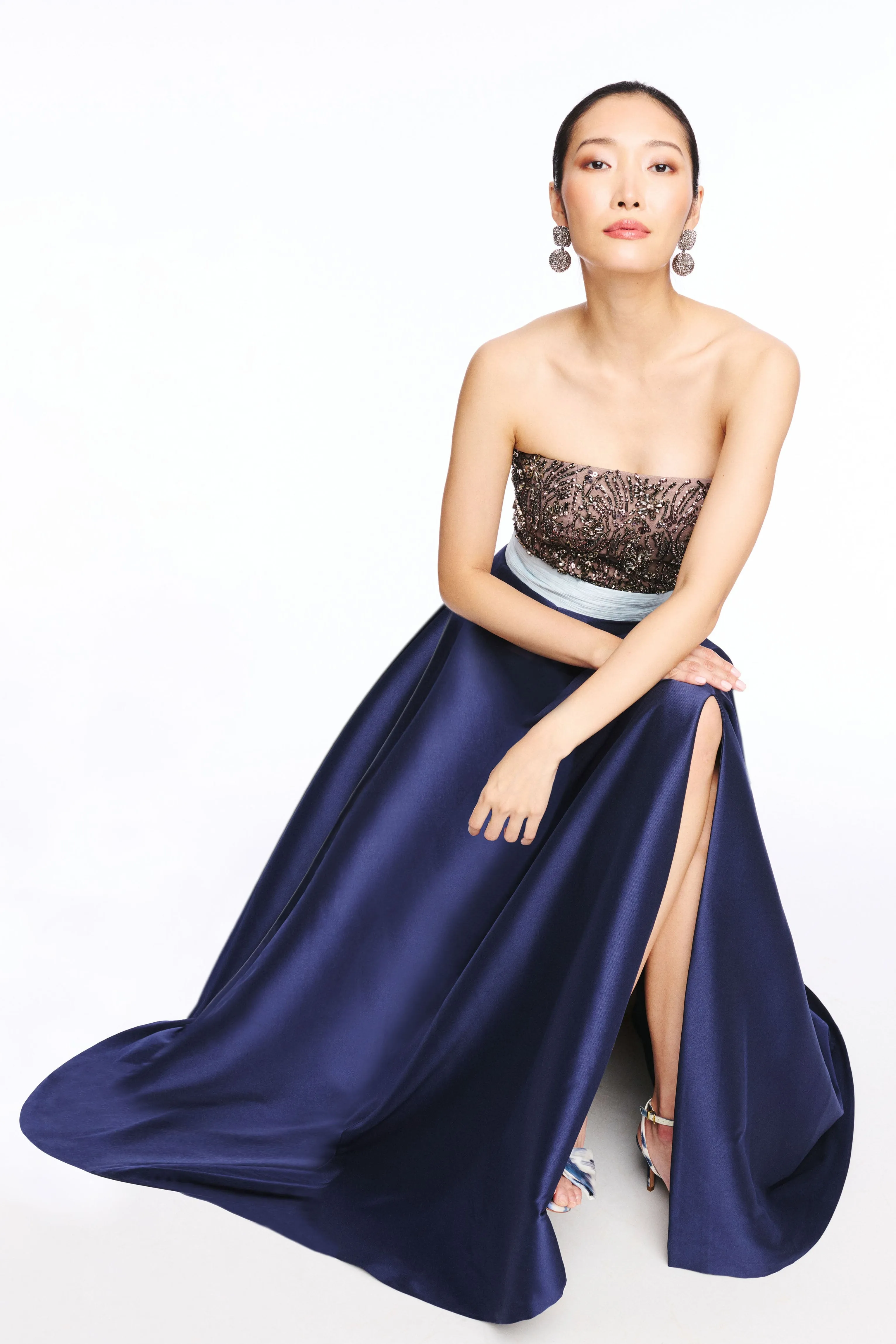 COLETTE GOWN - SILVER/NIGHT SKY sold by Sachin + Babi product image thumbnail 2