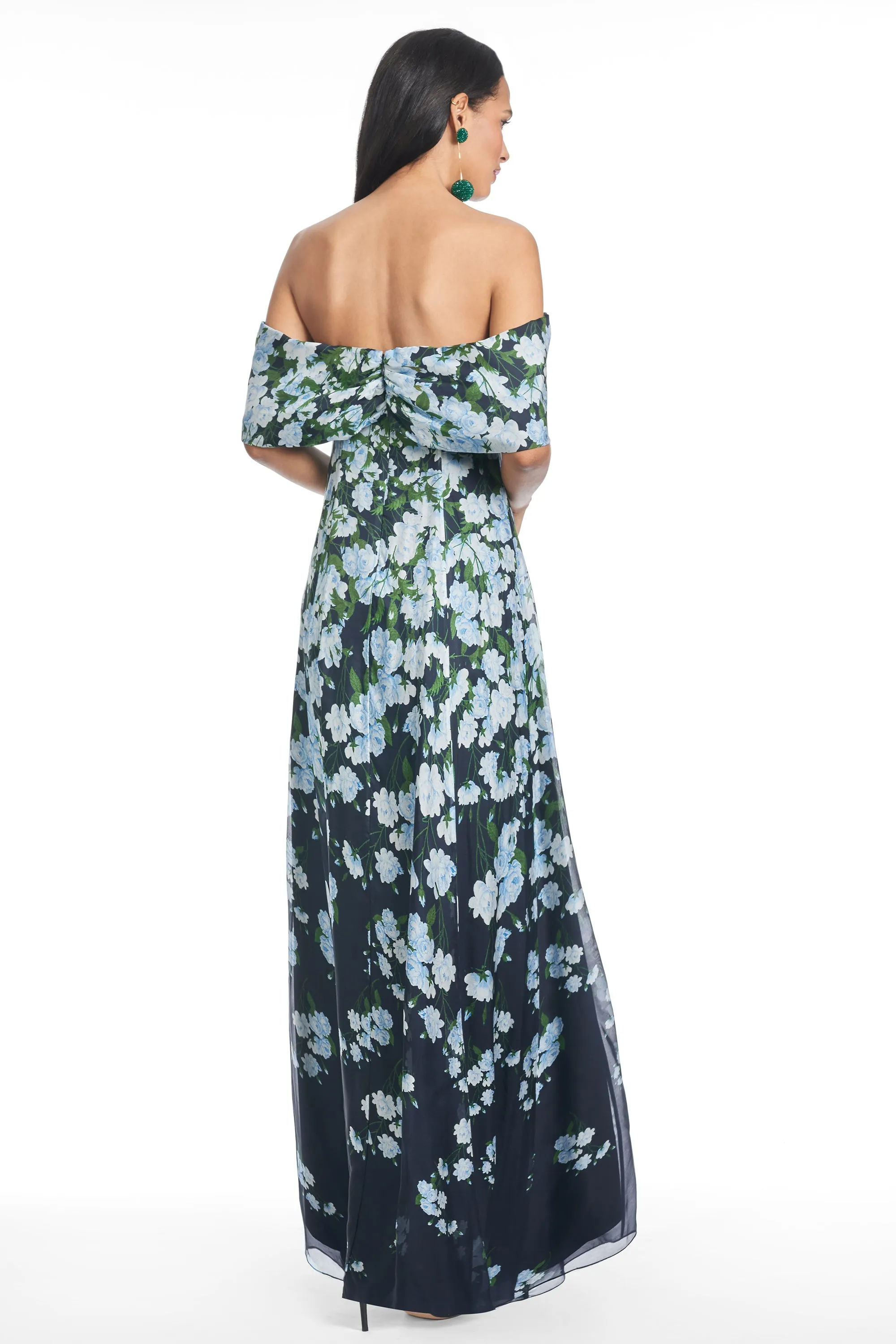 KENNEDY GOWN - NAVY DEGRADE FLORALS sold by Sachin + Babi product image thumbnail 3