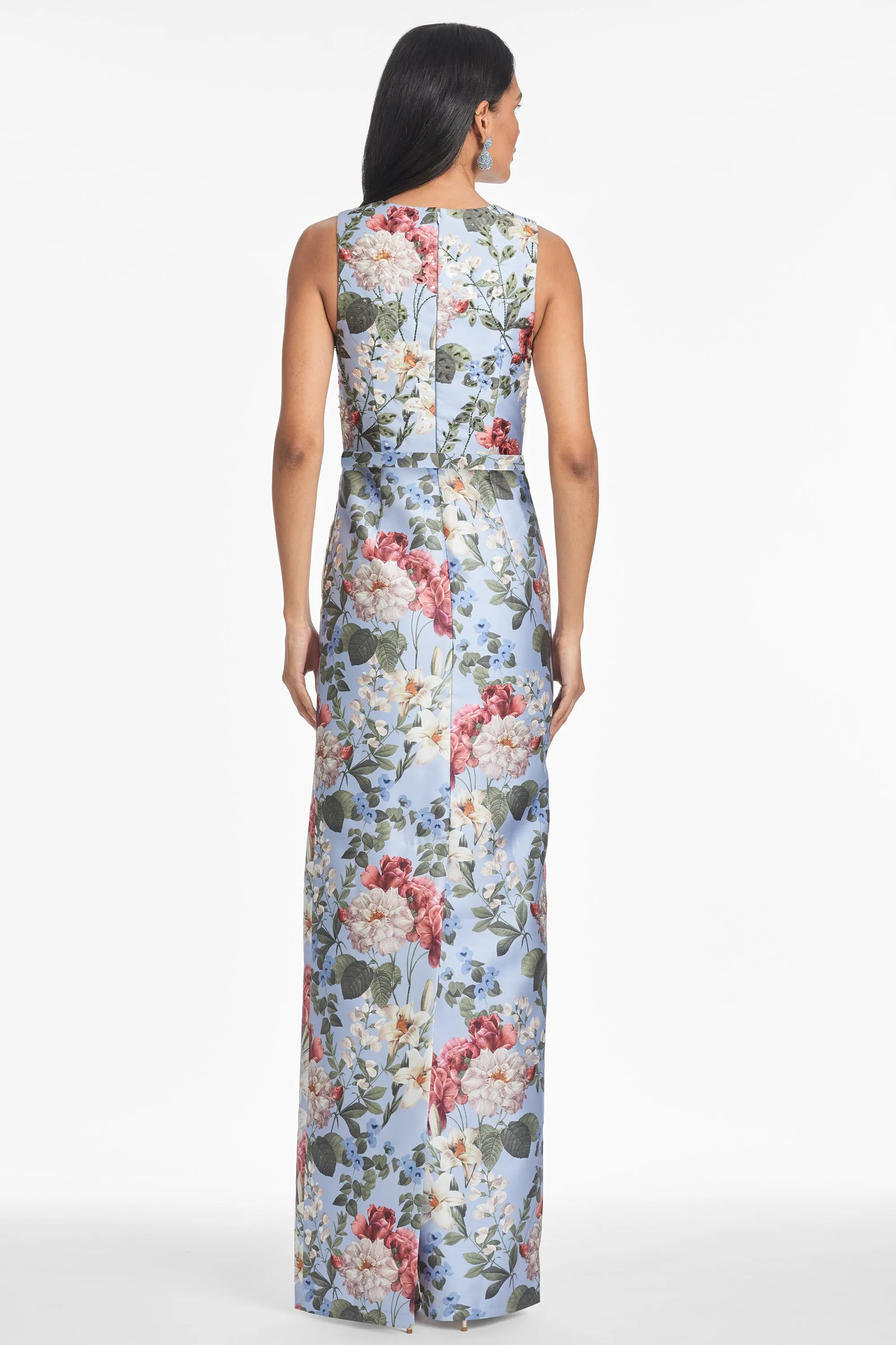 ADELLYN GOWN - POWDER BLUE BOUQUET sold by Sachin + Babi product image thumbnail 4