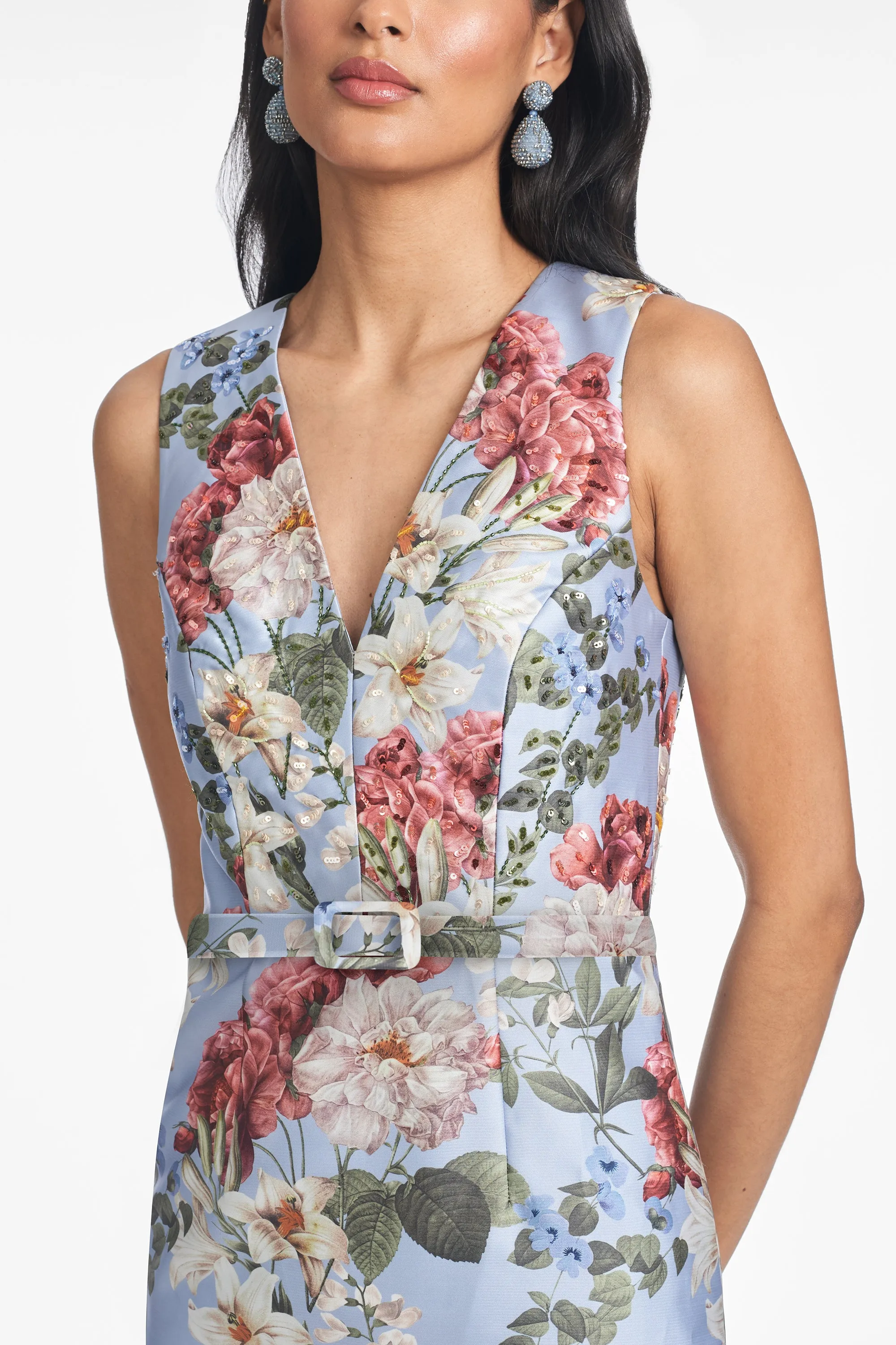 ADELLYN GOWN - POWDER BLUE BOUQUET sold by Sachin + Babi product image thumbnail 2