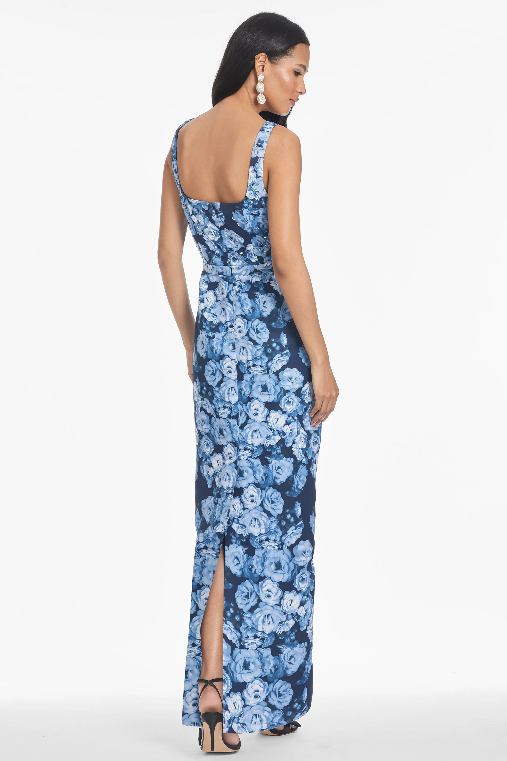 LANA GOWN - WILD SAPPHIRE ROSES sold by Sachin + Babi product image thumbnail 3