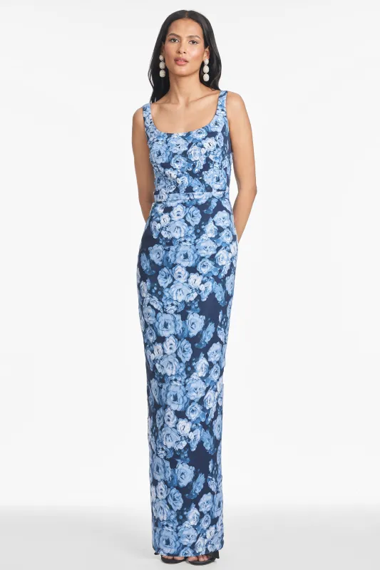 LANA GOWN - WILD SAPPHIRE ROSES sold by Sachin + Babi