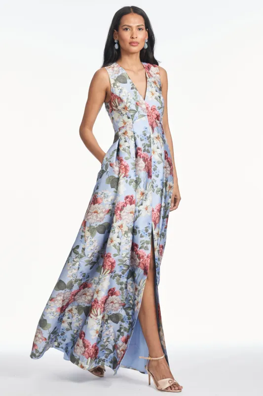 BROOKE GOWN - POWDER BLUE BOUQUET sold by Sachin + Babi