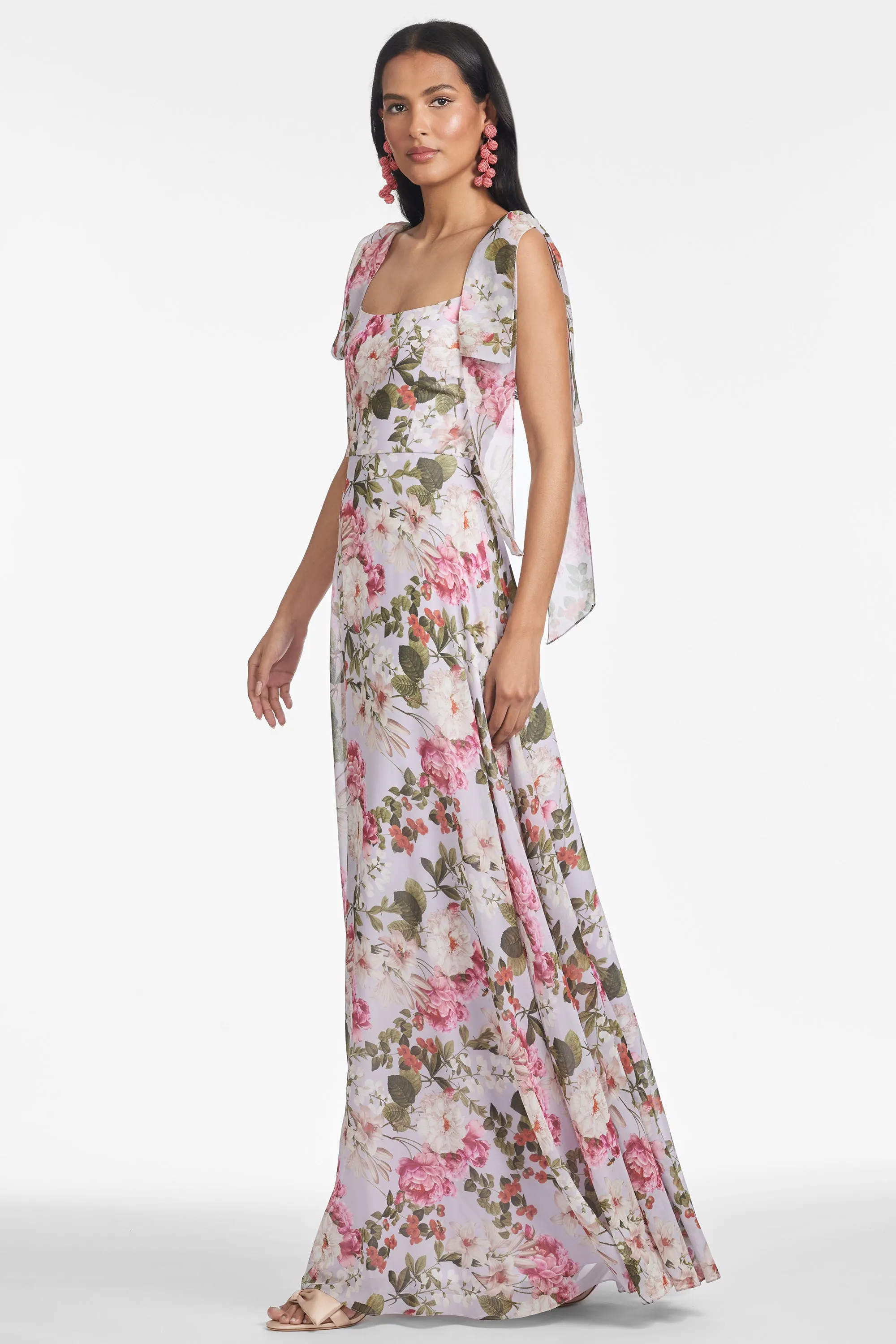 PEARL GOWN - PETIT PERIWINKLE AND PETALS - FINAL SALE sold by Sachin + Babi product image thumbnail 3