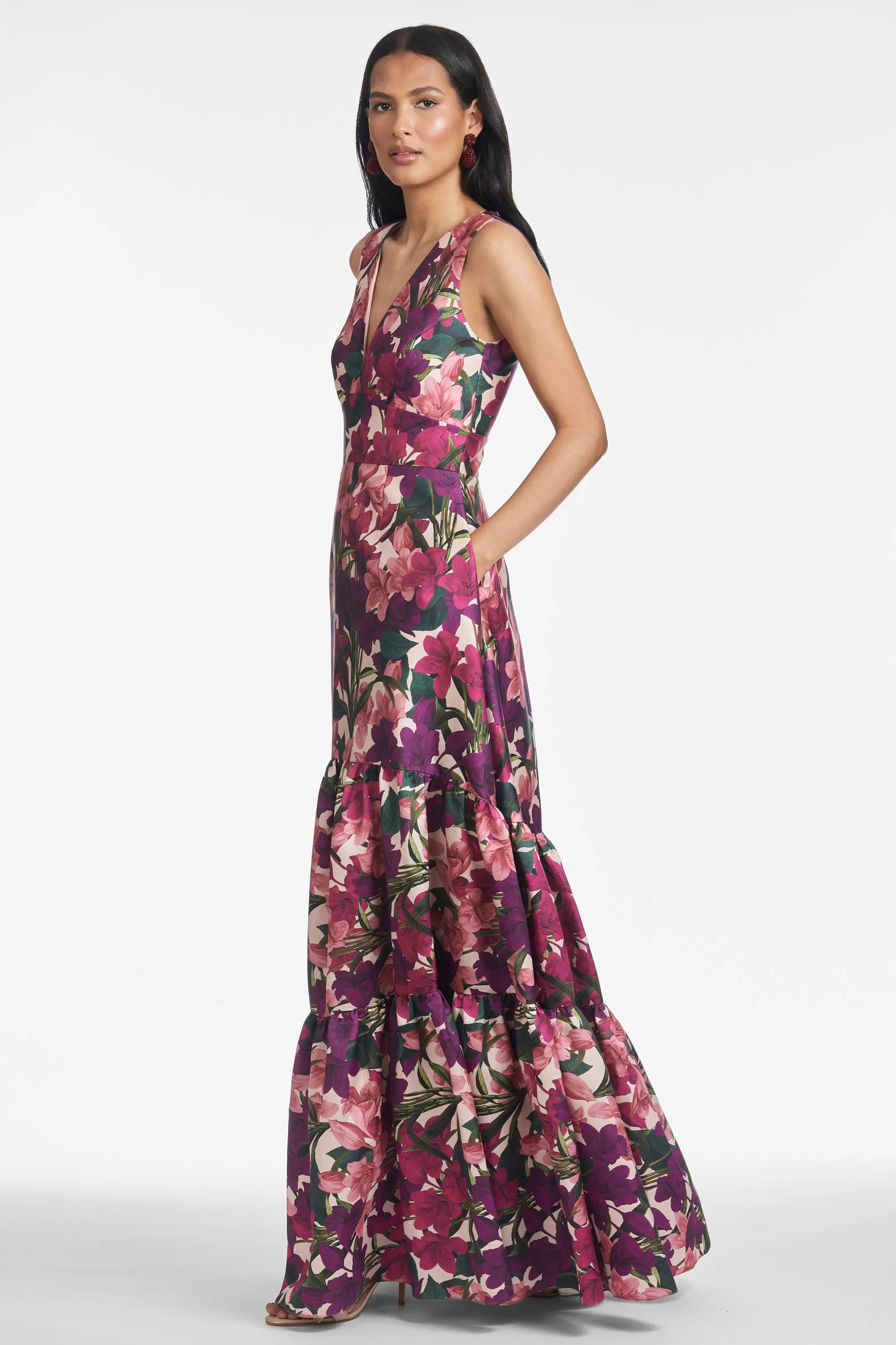 RORI GOWN - CASA BLANCA LILLIES - FINAL SALE sold by Sachin + Babi product image thumbnail 5