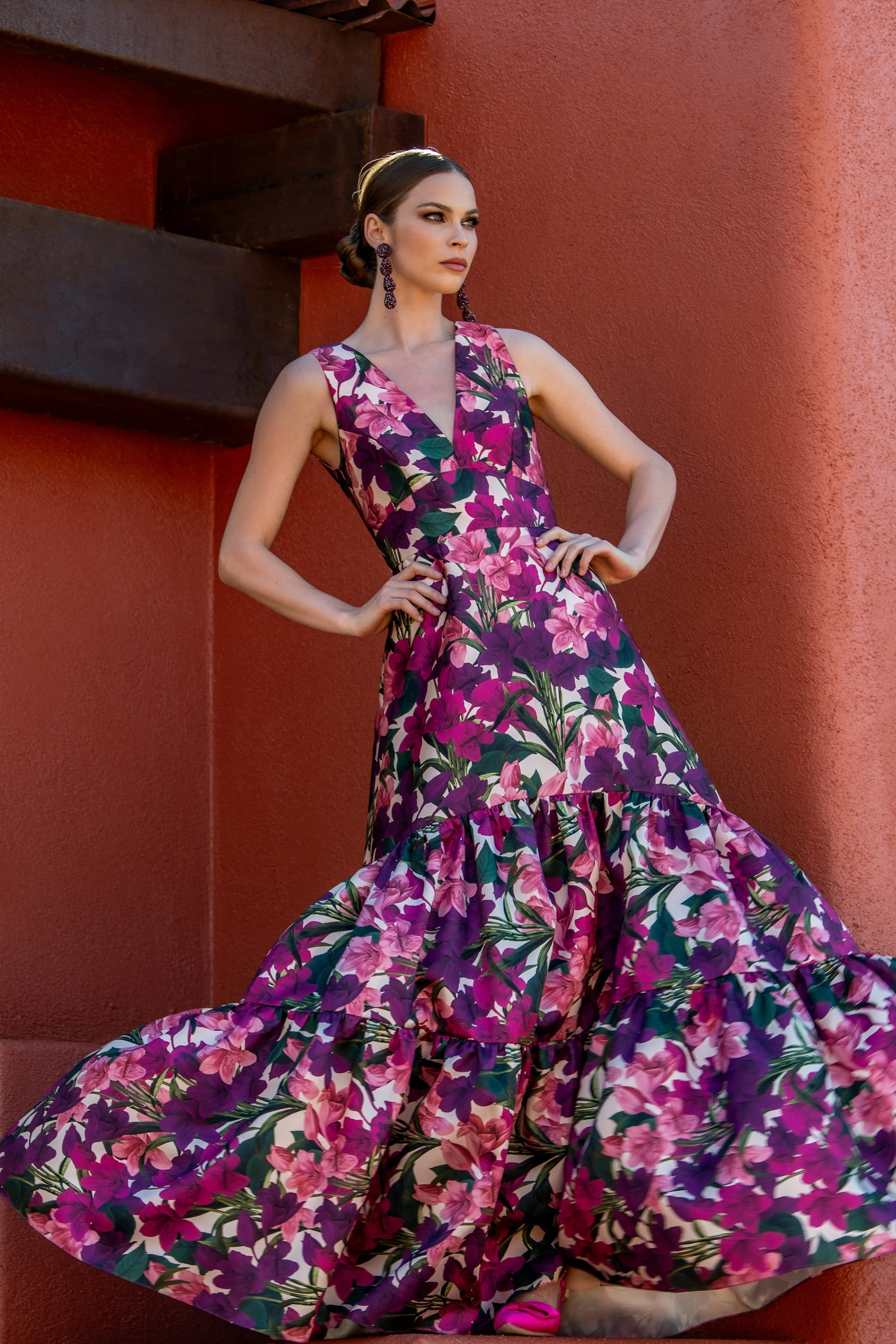 RORI GOWN - CASA BLANCA LILLIES - FINAL SALE sold by Sachin + Babi product image thumbnail 3
