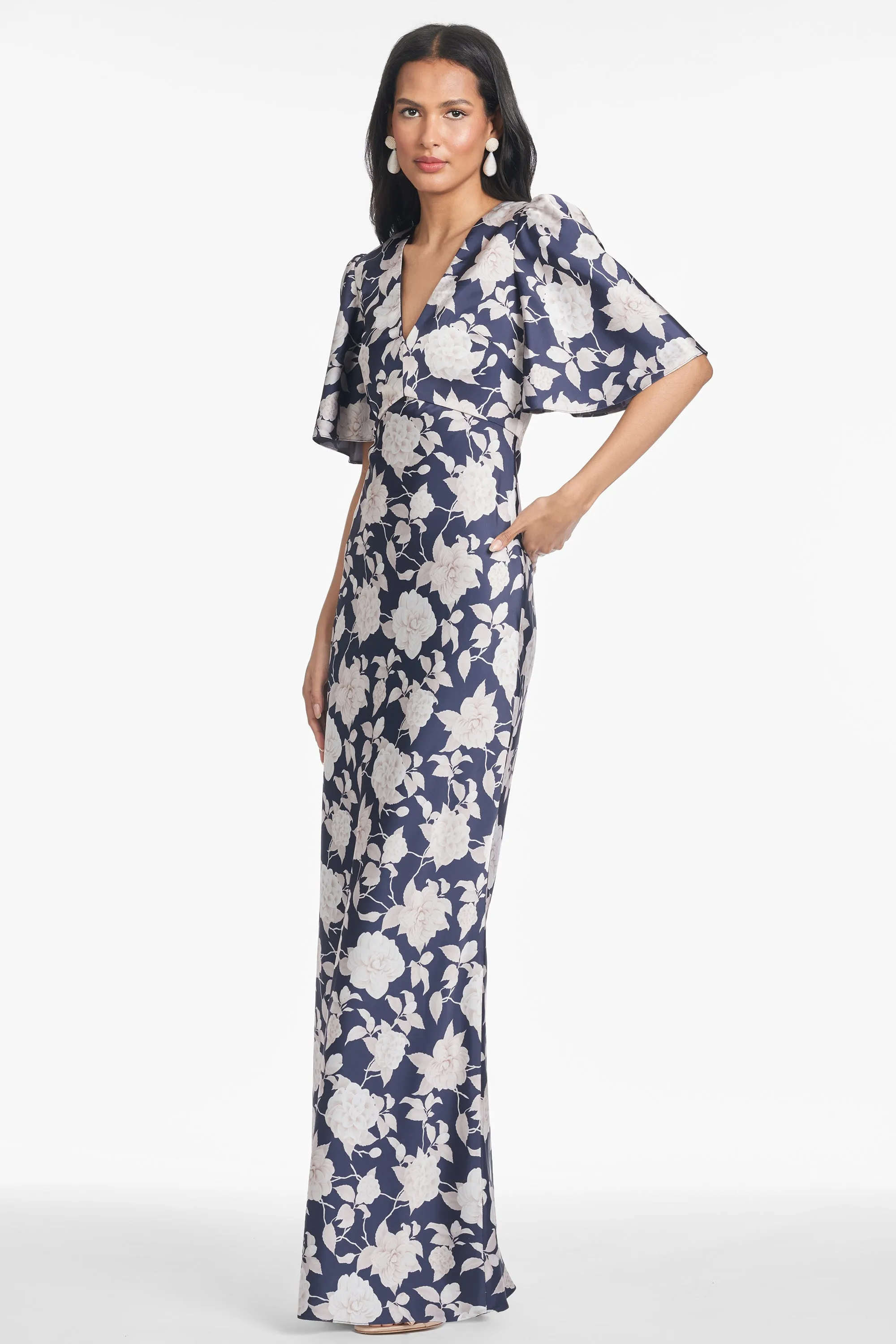 MAE GOWN - ALABASTER BEGONIA sold by Sachin + Babi product image thumbnail 2