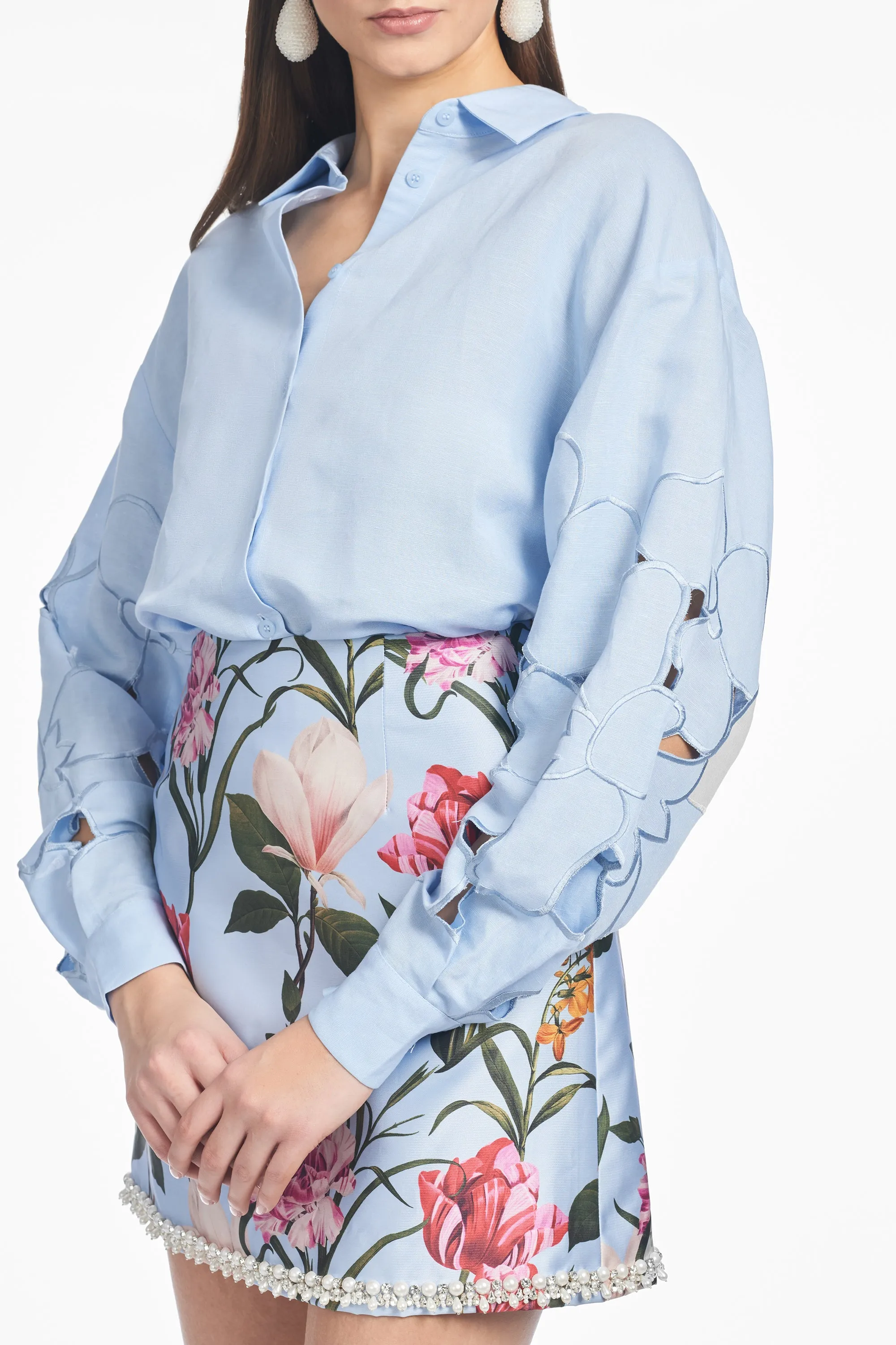 HALSEY TOP - DELFT BLUE sold by Sachin + Babi product image thumbnail 2