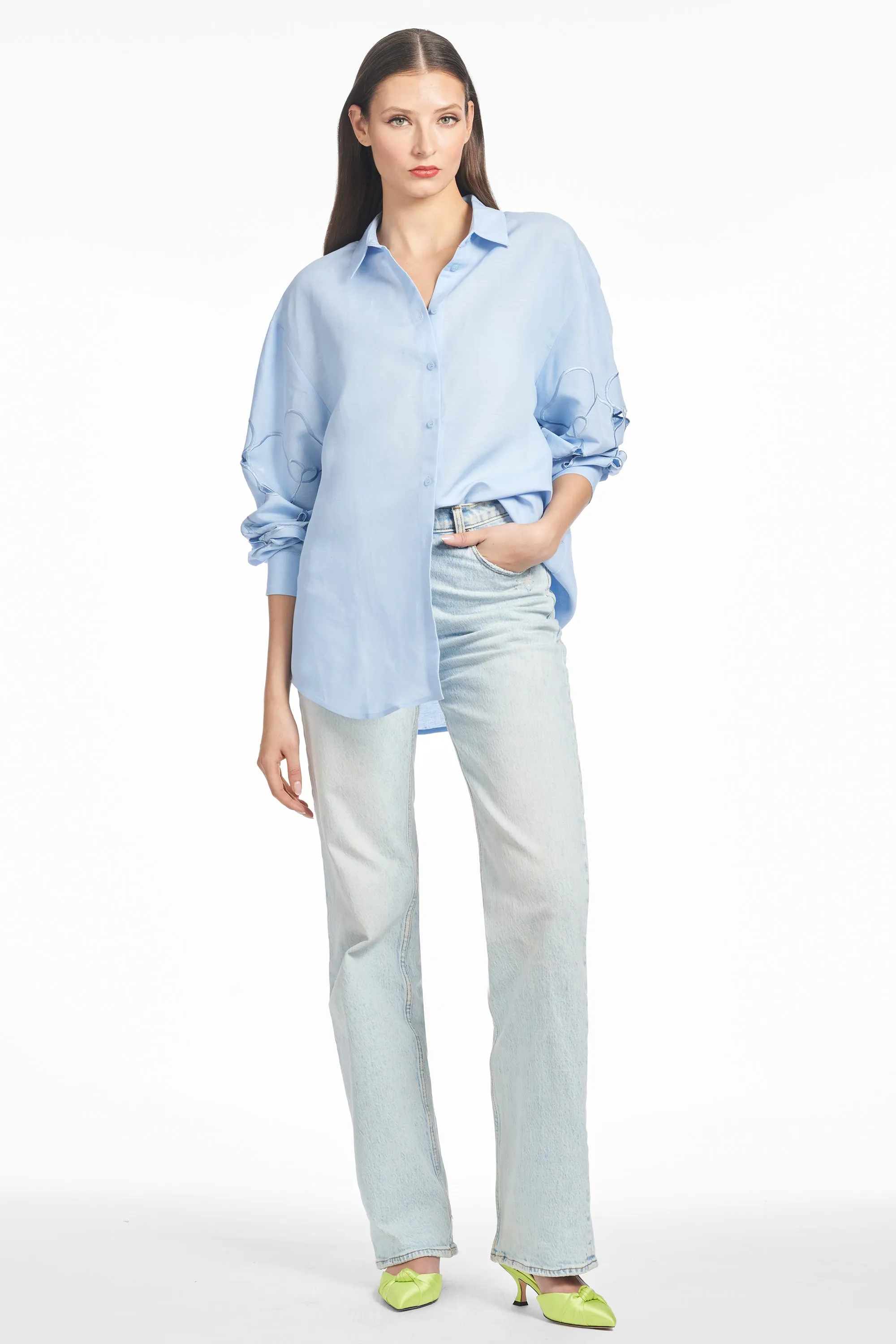 HALSEY TOP - DELFT BLUE sold by Sachin + Babi product image thumbnail 4