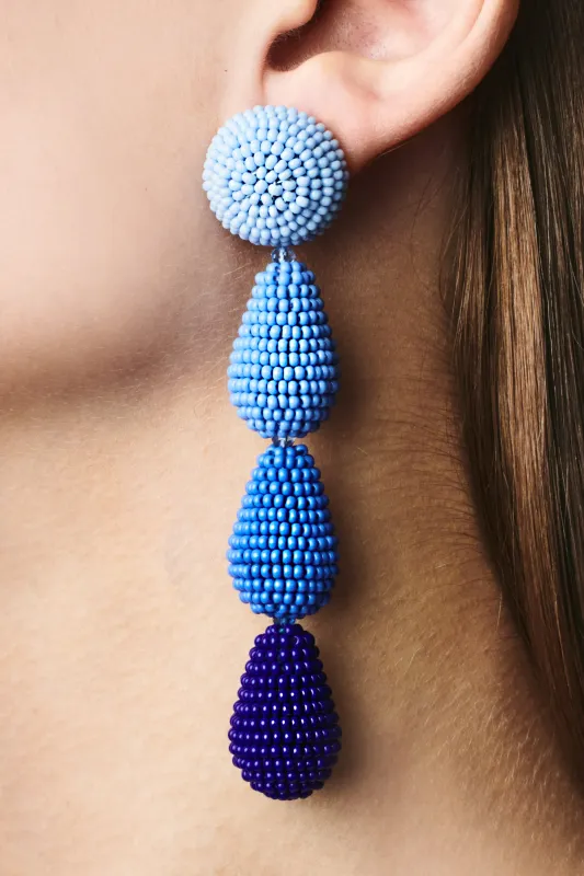 ELIZA EARRINGS - BLUE OMBRE sold by Sachin + Babi