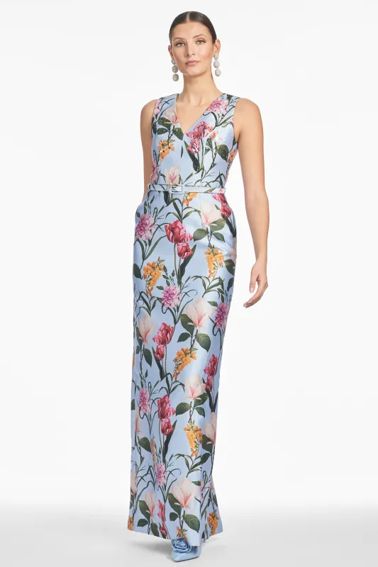 ADELLYN GOWN - GLACIAL BLUE BLOSSOMS sold by Sachin + Babi