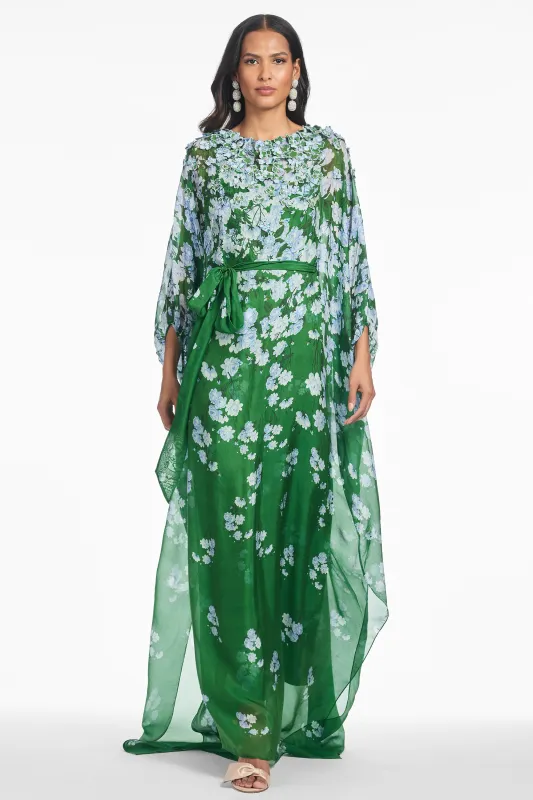 GILDA GOWN - KELLY GREEN DEGRADE FLORALS sold by Sachin + Babi