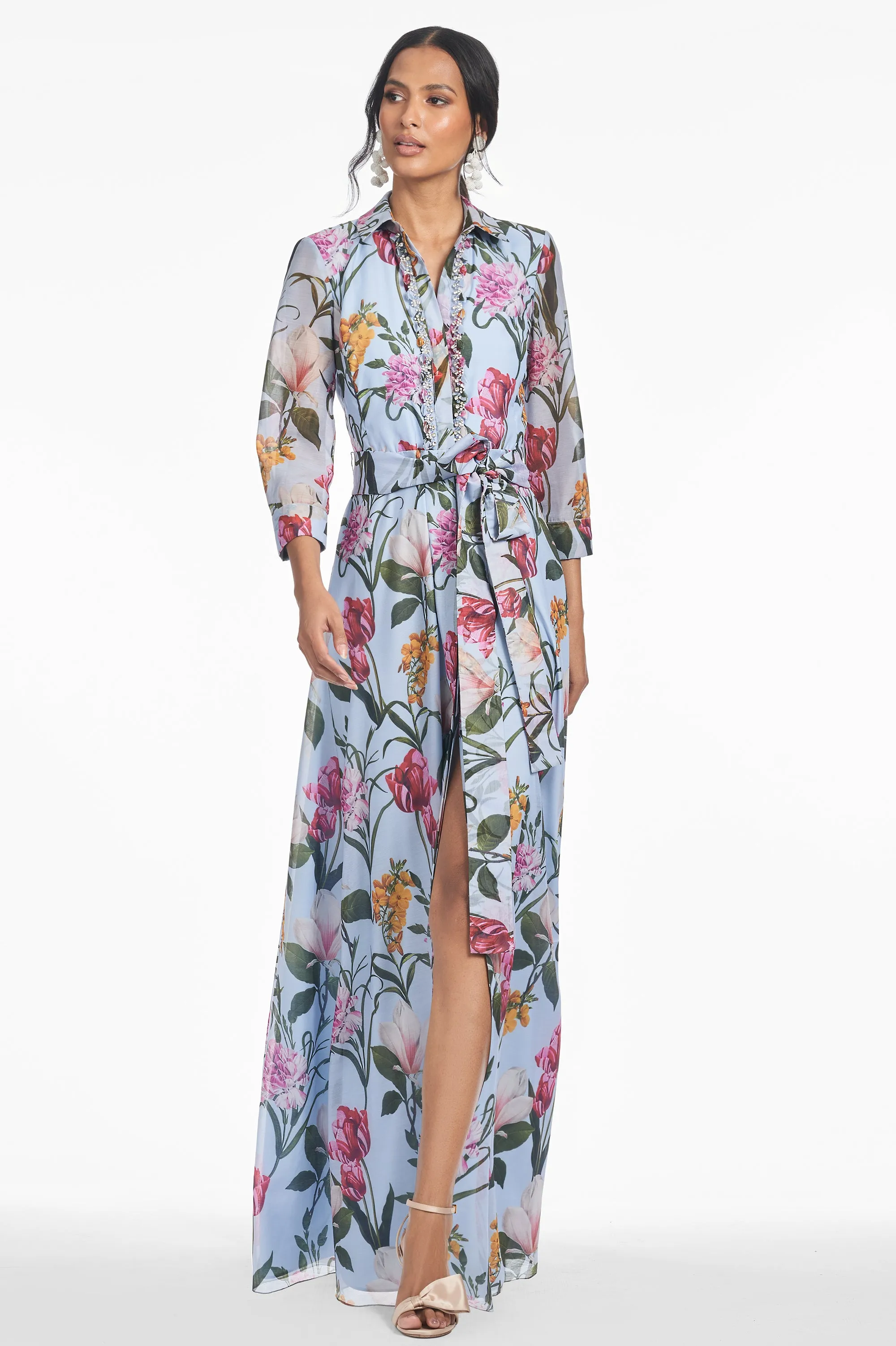 ADDISON GOWN - GLACIAL BLUE BLOSSOMS sold by Sachin + Babi