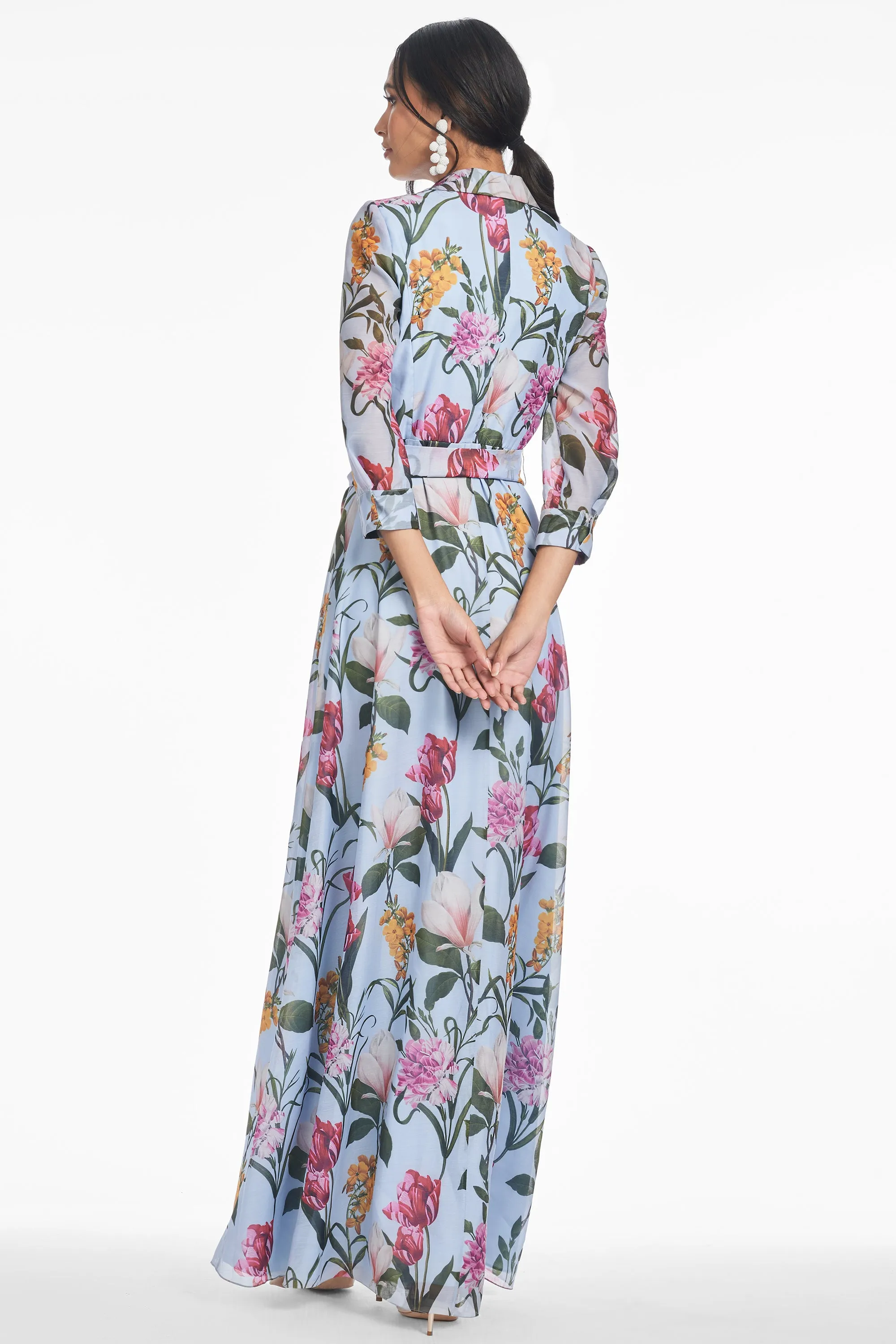 ADDISON GOWN - GLACIAL BLUE BLOSSOMS sold by Sachin + Babi product image thumbnail 5